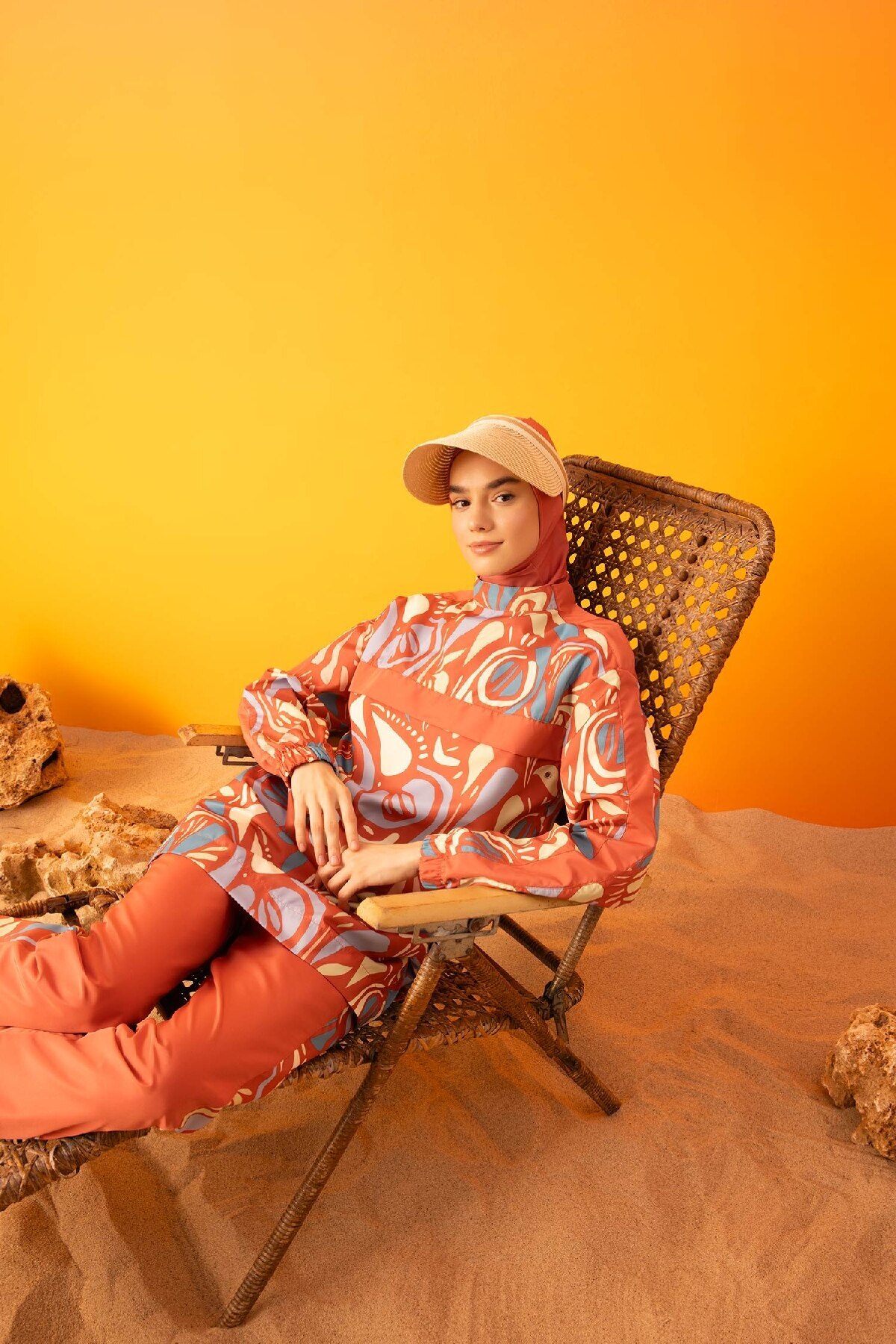 DeFacto 3-teiliges Burkini-set Mit Hijab-badeanzug Und Muster B5225ax24sm für Damen - S