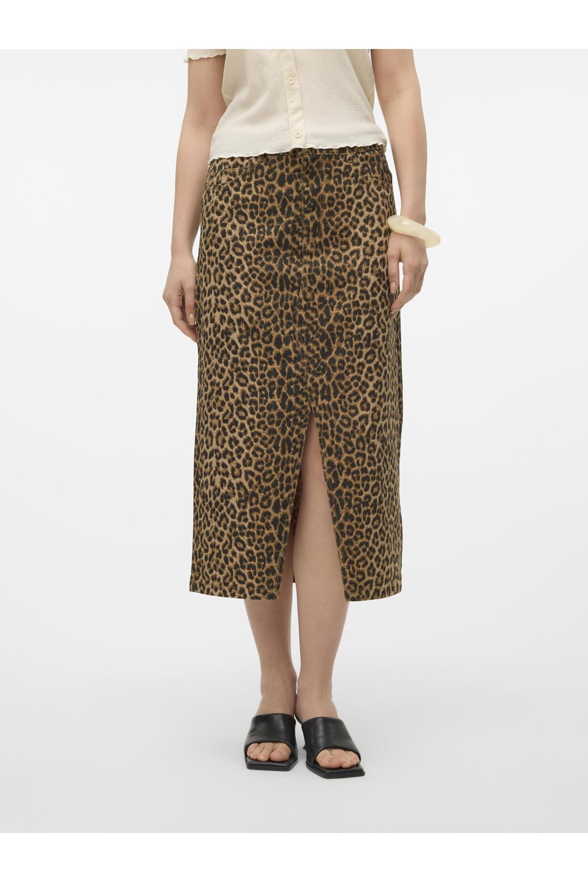 Vero Moda Rock Vmveri Hohe Taille Langer Rock für Damen - L