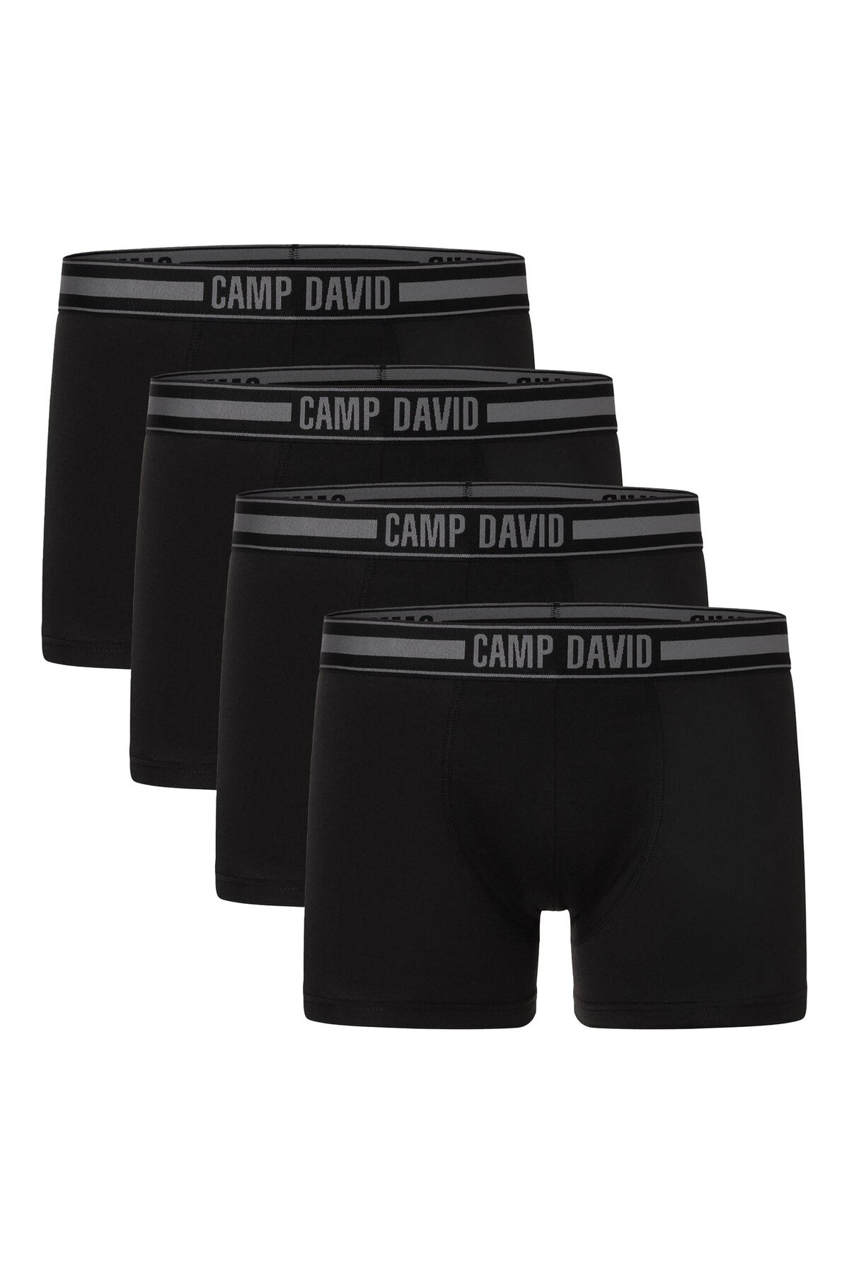 Camp David Boxershorts, 4er Pack – Comfort Cotton Boxershorts 4p, Logo für Herren - XL