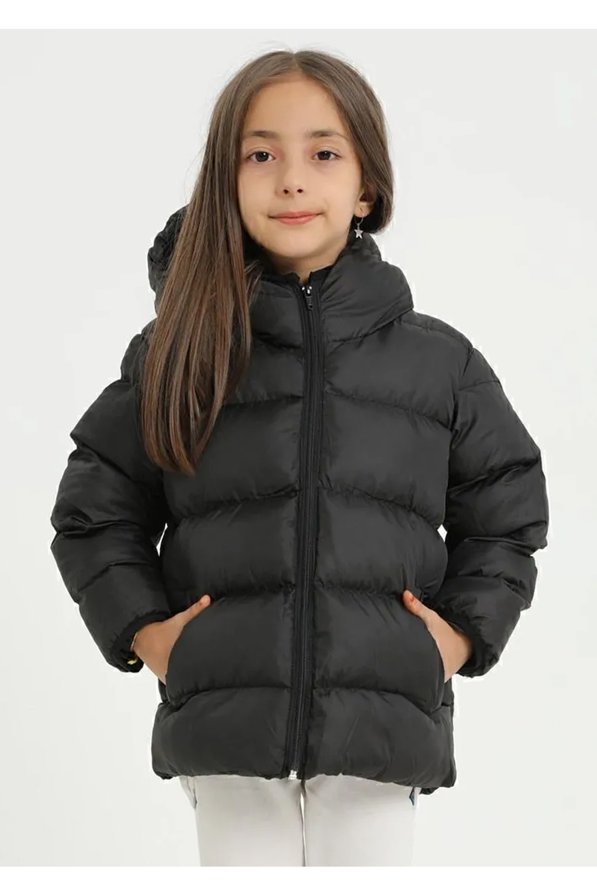 freemen Mädchen-wintermantel Aus Schwarzem Fleece Mit Fellkapuze, Wasserabweisend Und Windabweisend, Mit Taschen für Damen - 10–11 Jahre