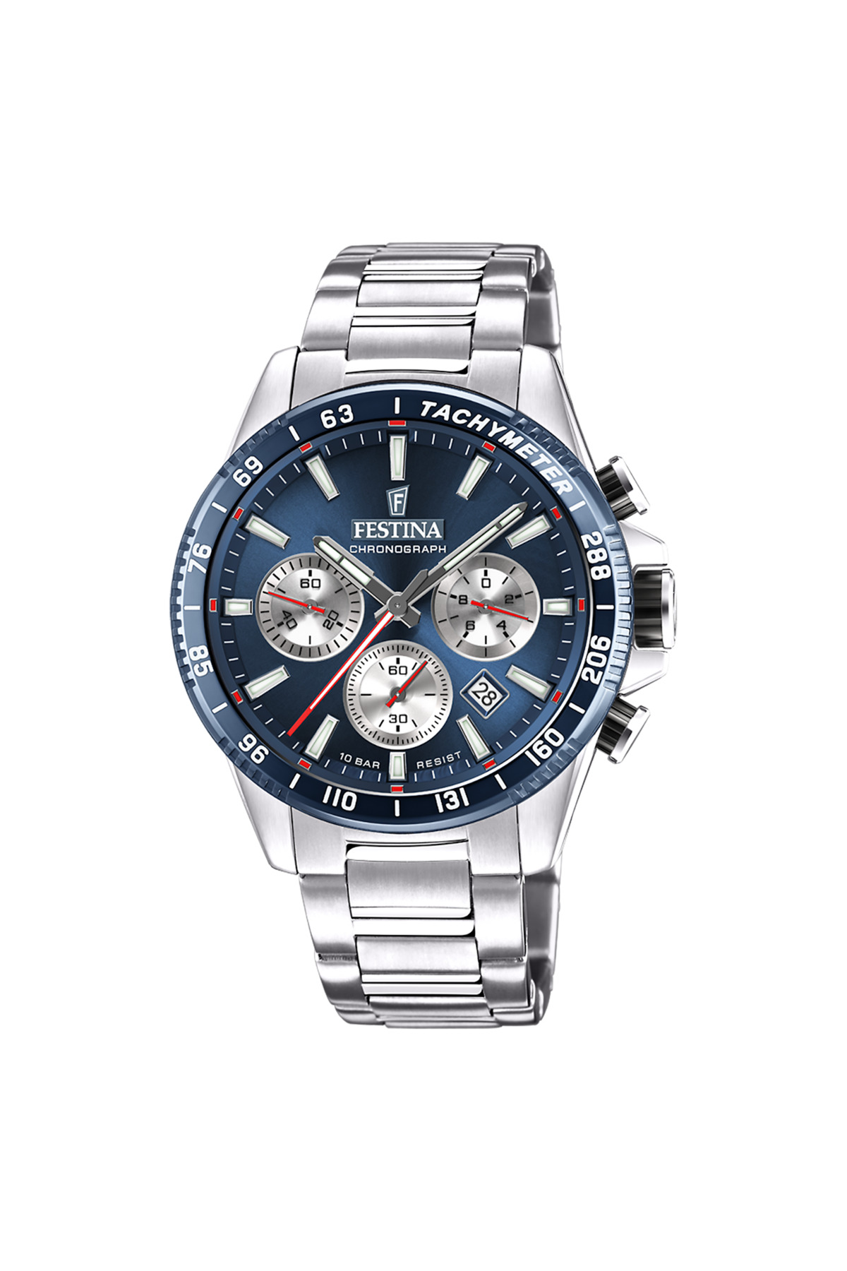 FESTİNA Festina Timeless Chrono Uhr Silber F20560-2 für Herren - One Size