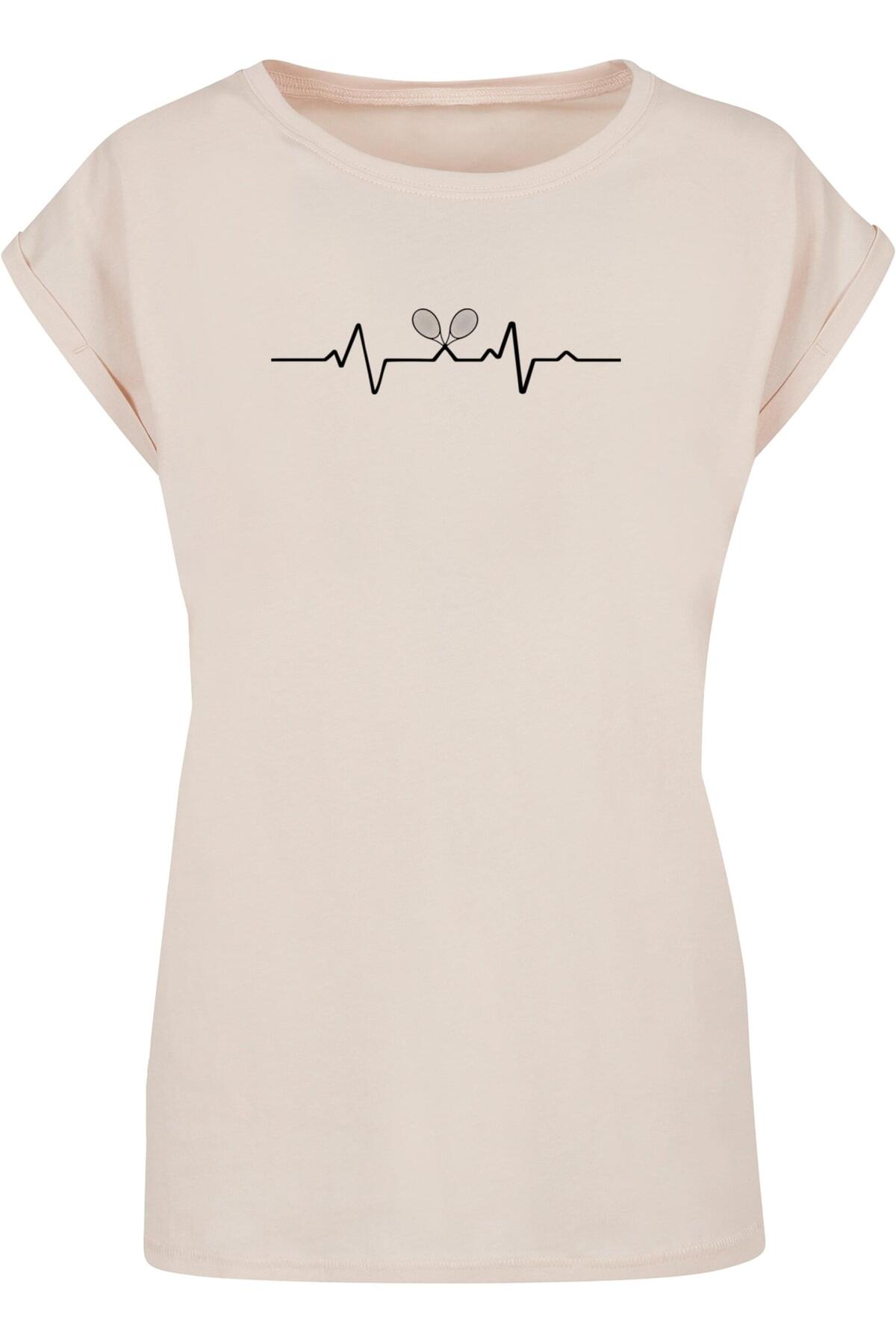 Merchcode Ladies Tennis Beats Extended Shoulder Tee für Damen - M