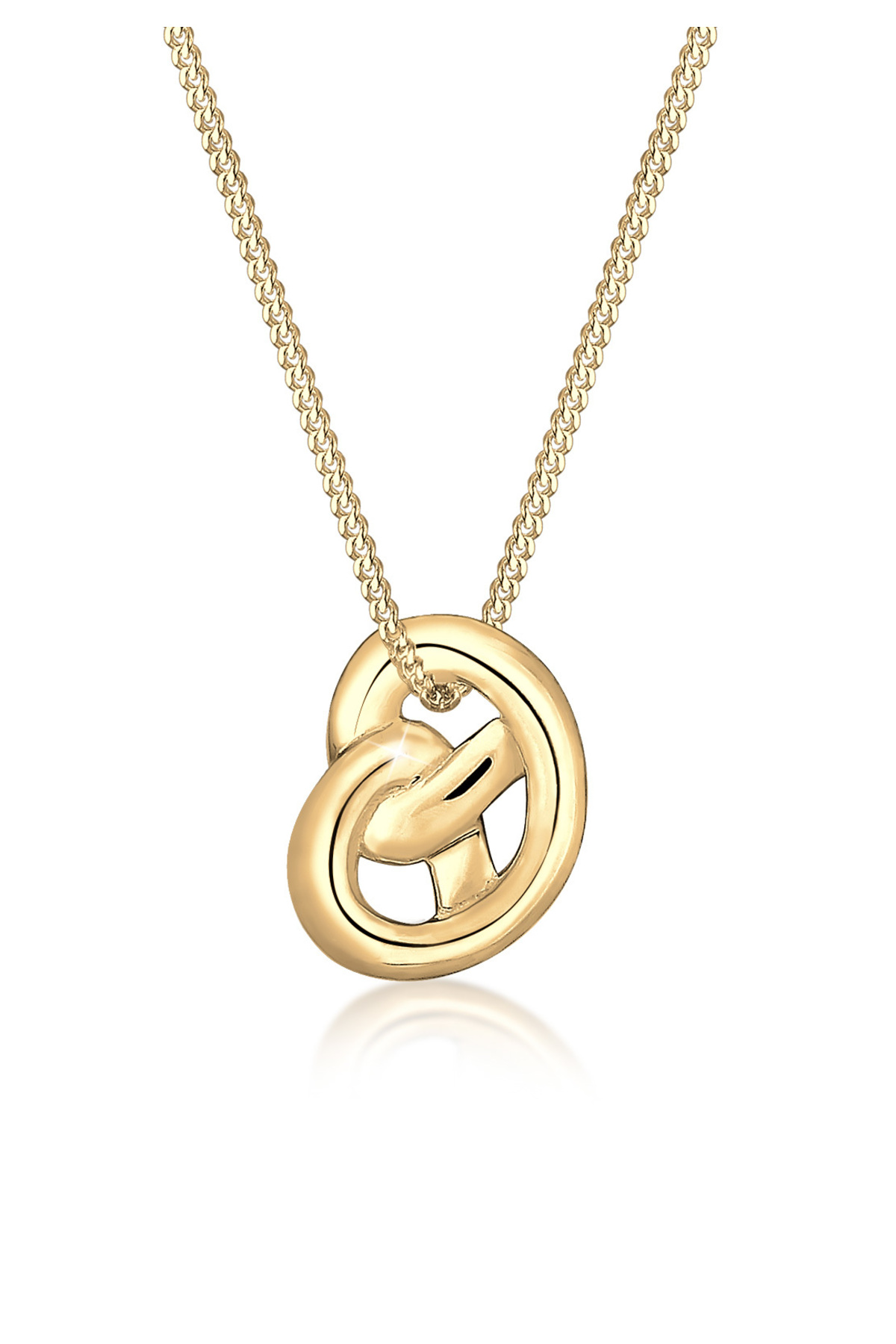 ELLI Necklace Tracht Brezel 925 Sterling Silber für Damen - 45 cm