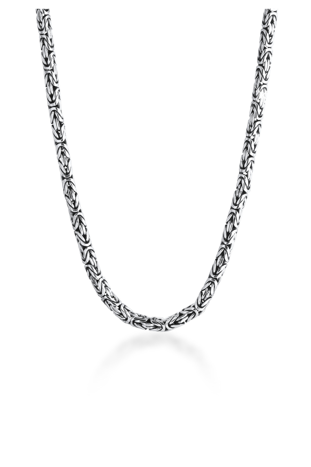 KUZZOI Halskette Bali Königskette 925 Sterling Silber für Herren - 50 cm