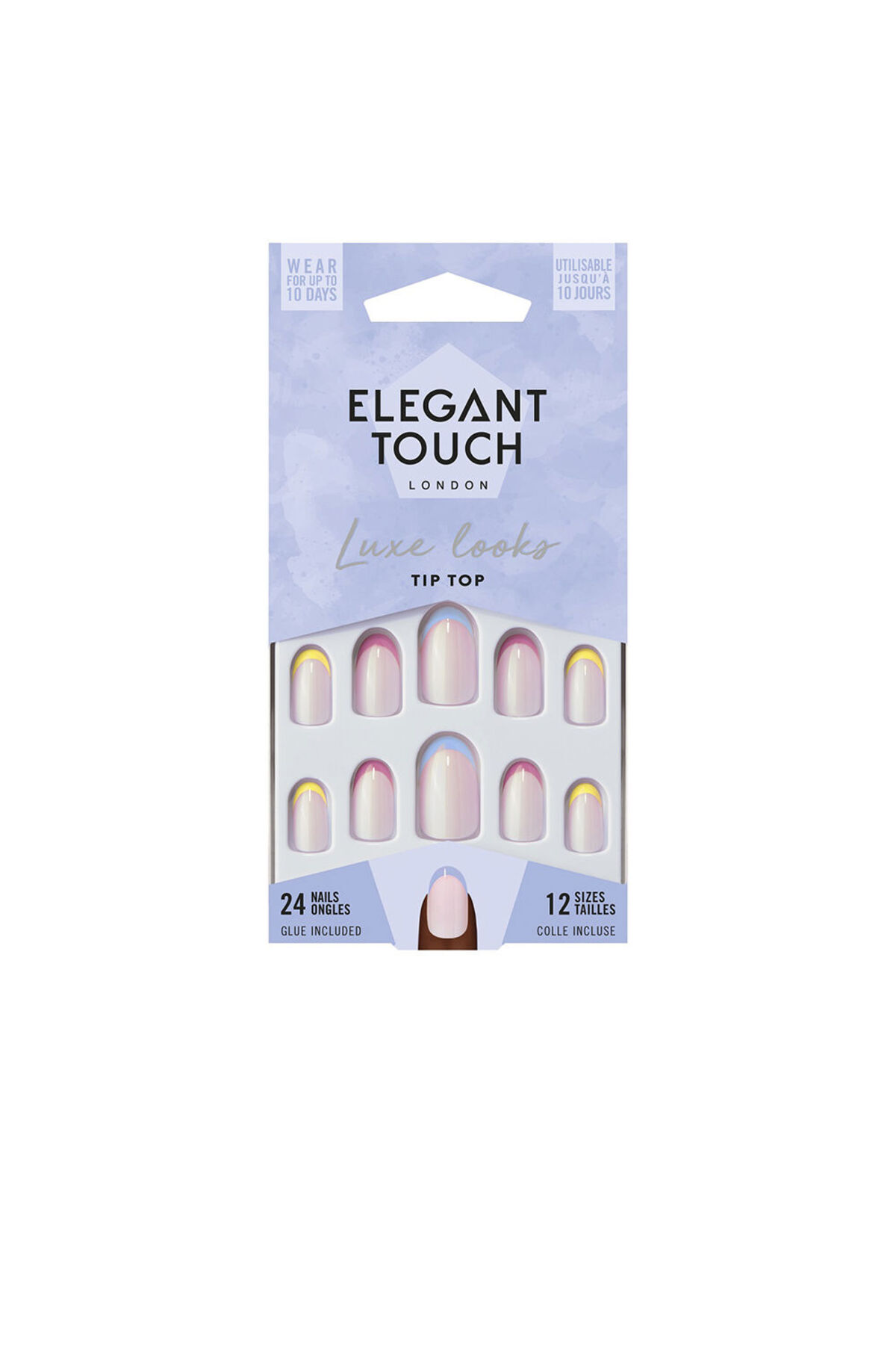 Elegant Touch Luxe Looks Nails With Glue Oval Limited Ed #tip Top - One Size