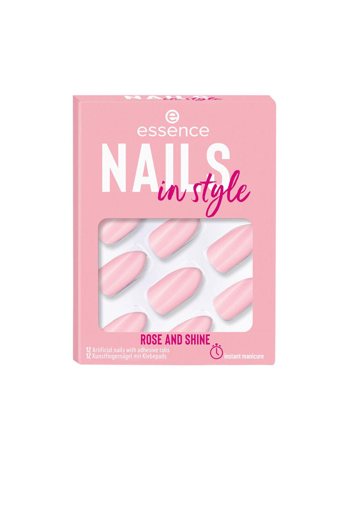 Essence Nails In Style Kunstnägel #14-rosa Und Glanz 12 St - One Size