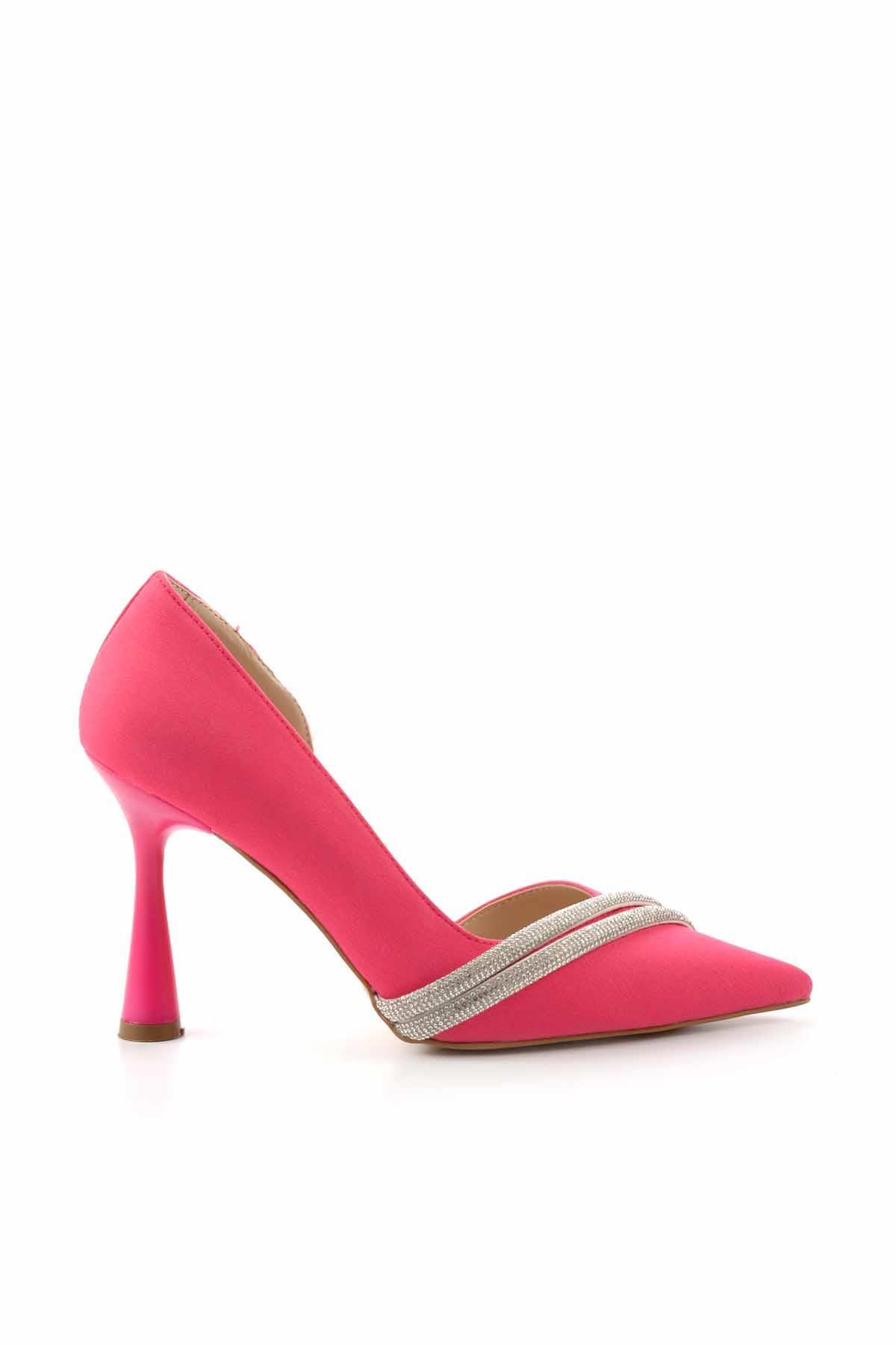 Bambi Matte Fuchsia Satin Abendkleid Schuhe K 01596188938 für Damen - 38