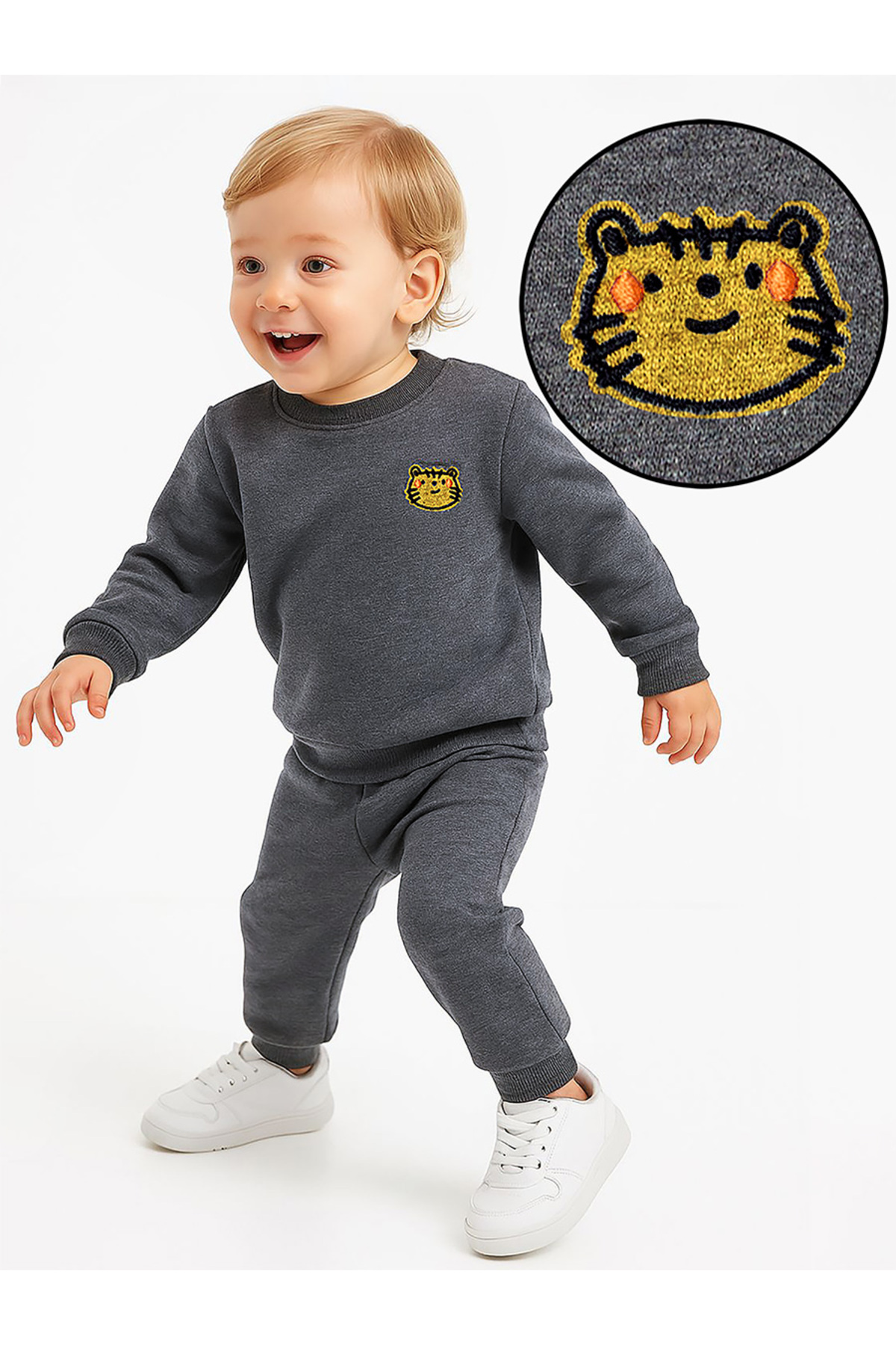 Denokids Trainingsanzug-set Für Babys Mit Katze, Dunkelgrau für Herren - 18–24 Monate