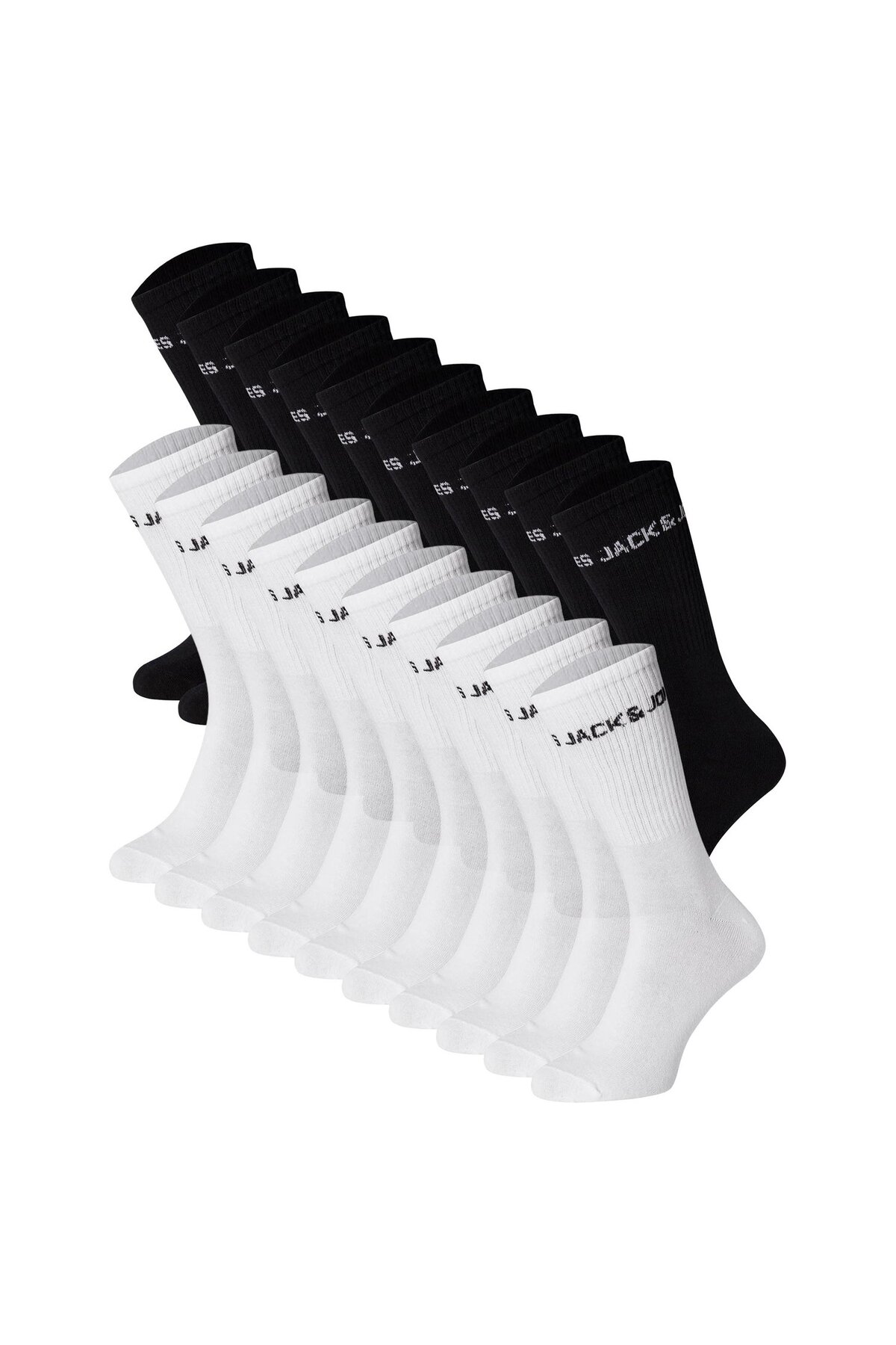 Jack & Jones Jack&jones Kinder Tennissocken, 20er Pack Jacregen Tennis Socks, Baumwollmischung, Logo - One Size