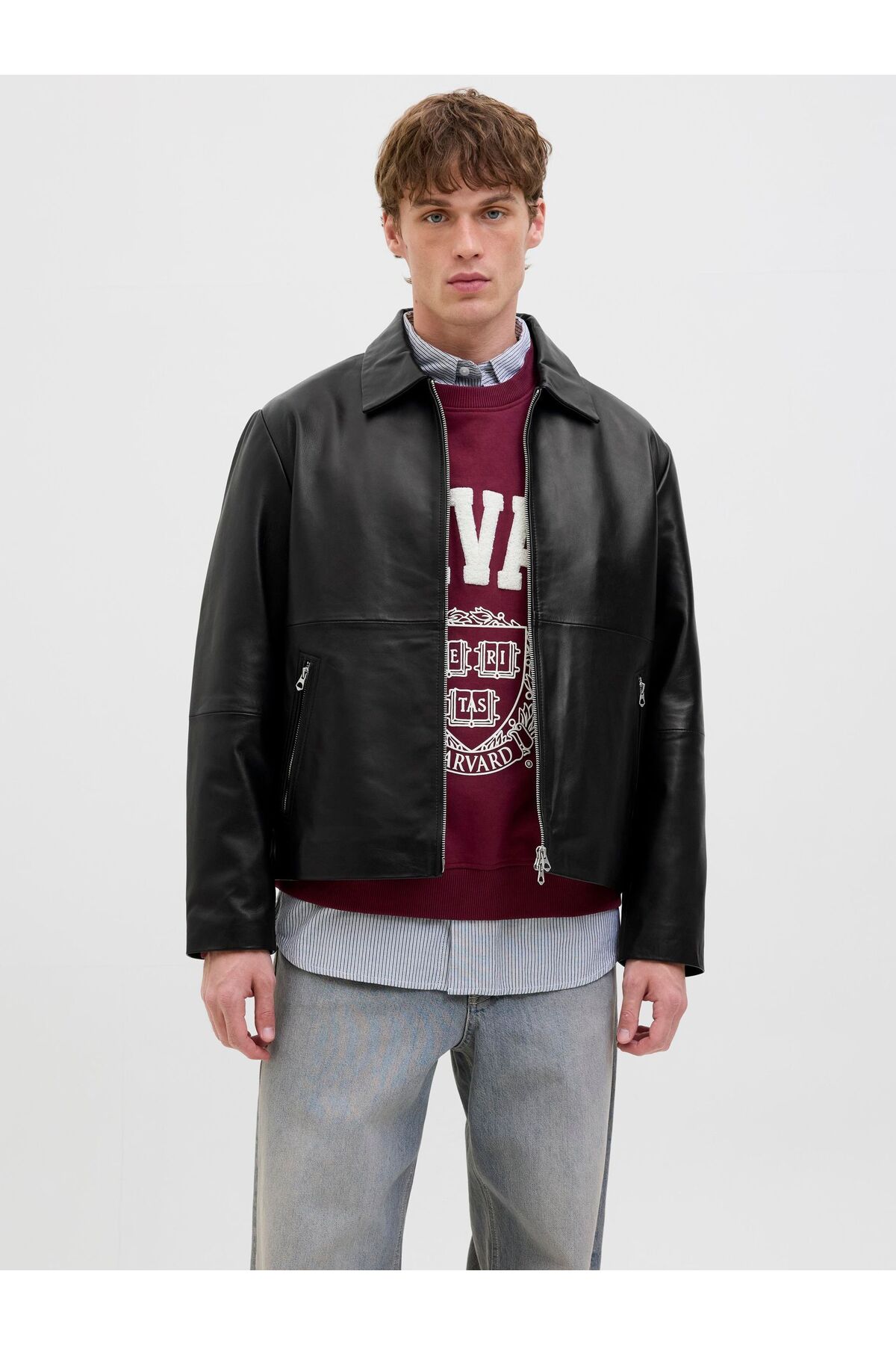 Jack & Jones Lederjacke Lederjacke für Herren - 2XL