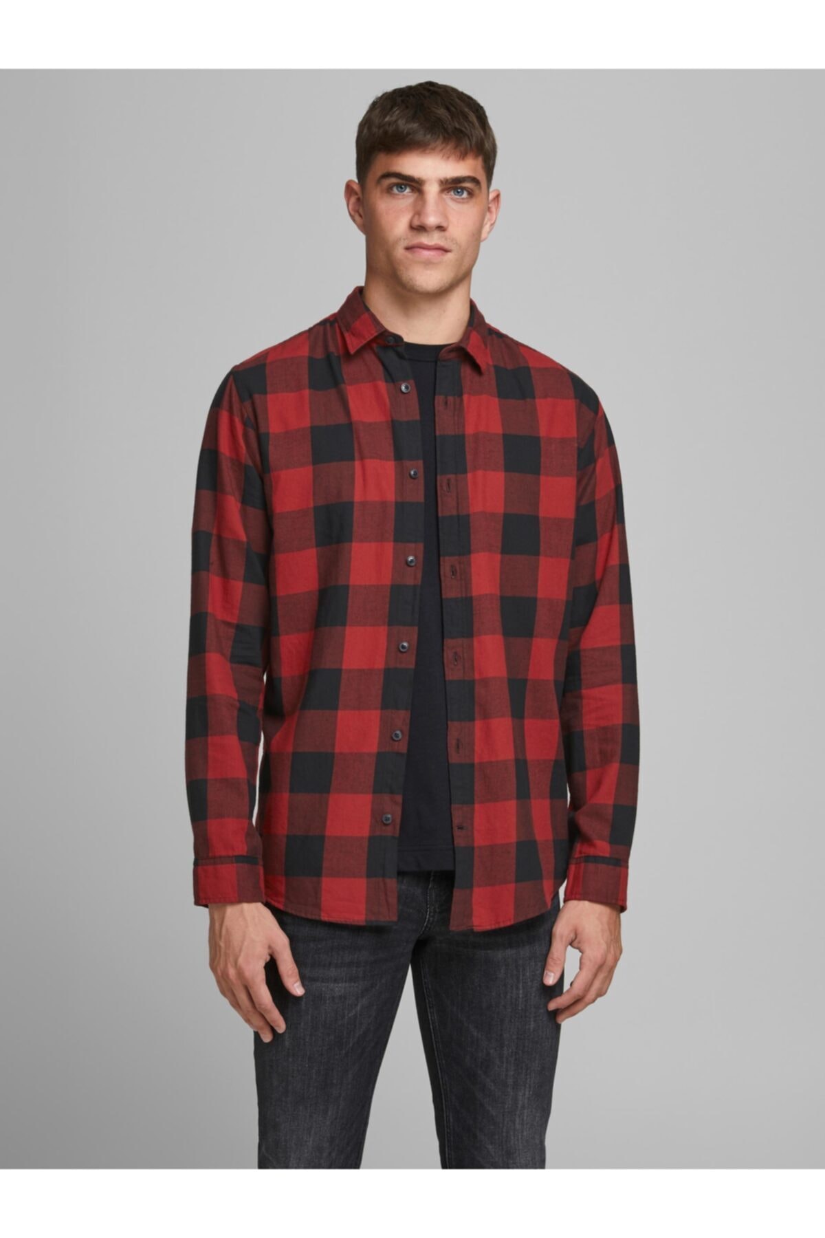 Jack & Jones Jack&jones Erkek Gıngham Twıll Shirt L/s für Herren - 2XL