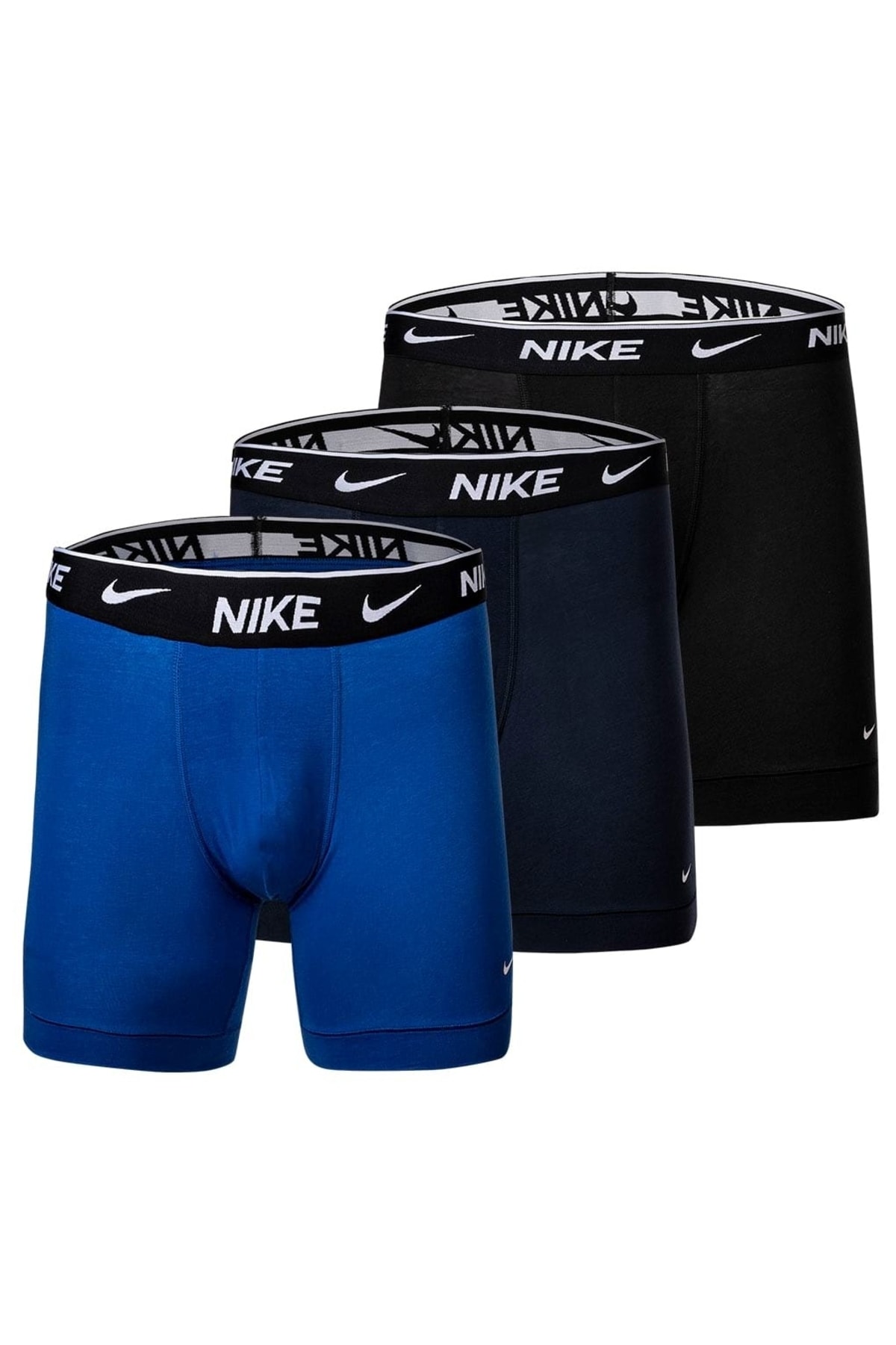 Nike Boxershorts, 3er Pack Boxershorts, Cotton Stretch, Einfarbig für Herren - L