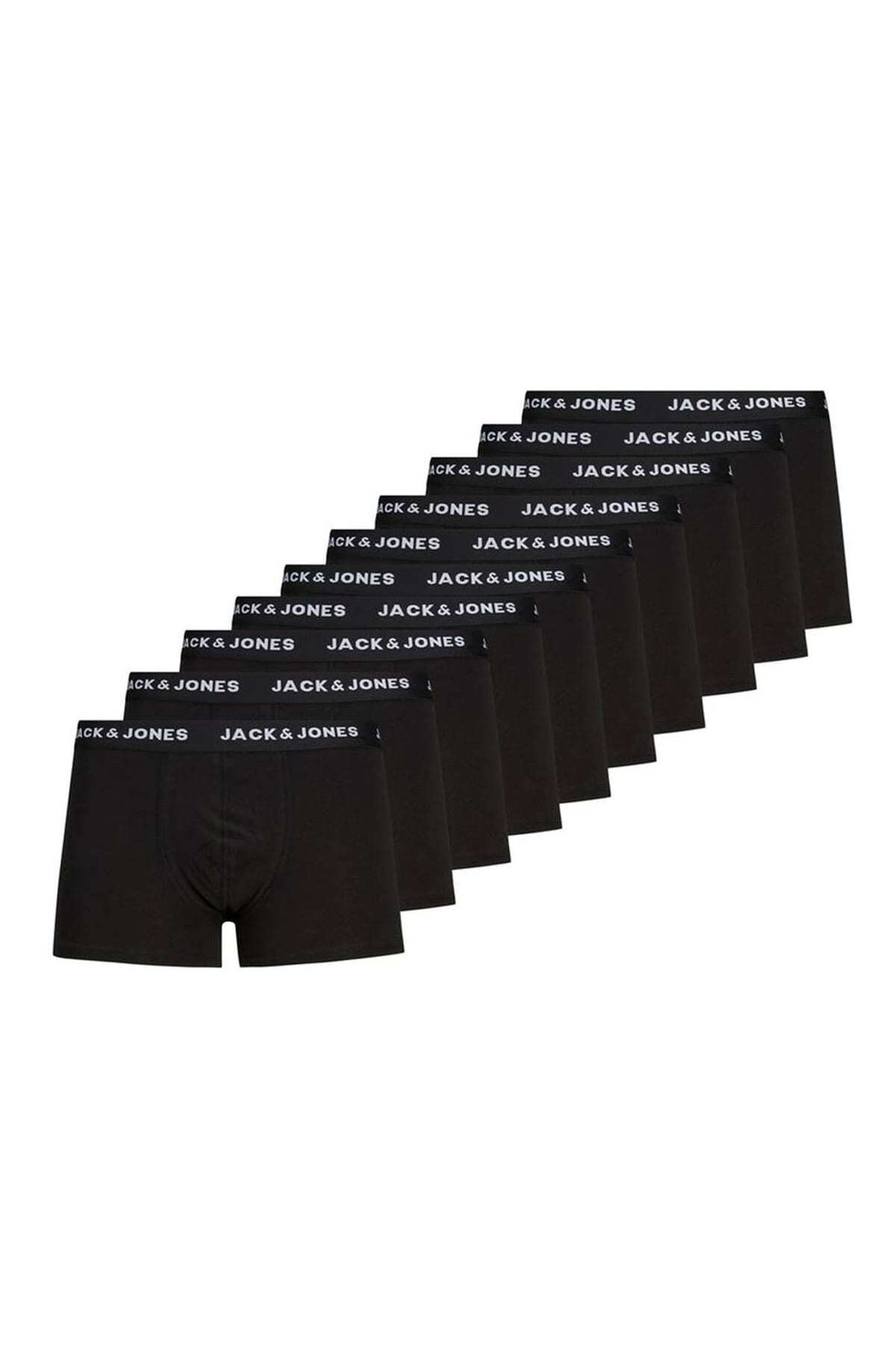 Jack & Jones Jack&jones Boxer Shorts, 10er Pack Jacsolid, Trunks, Baumwoll-stretch, Logo Einfarbig für Herren - 2XL