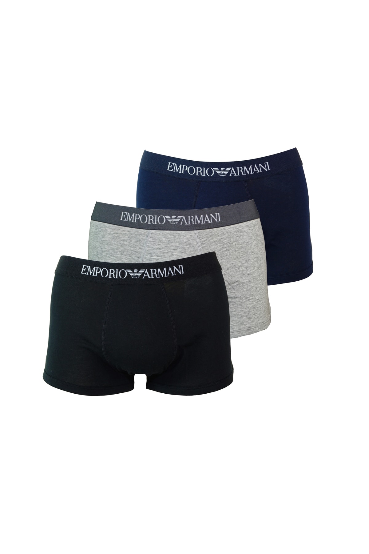 Emporio Armani Unterwäsche 3er Paketi Trunk Unterhosen Shorts für Herren - S