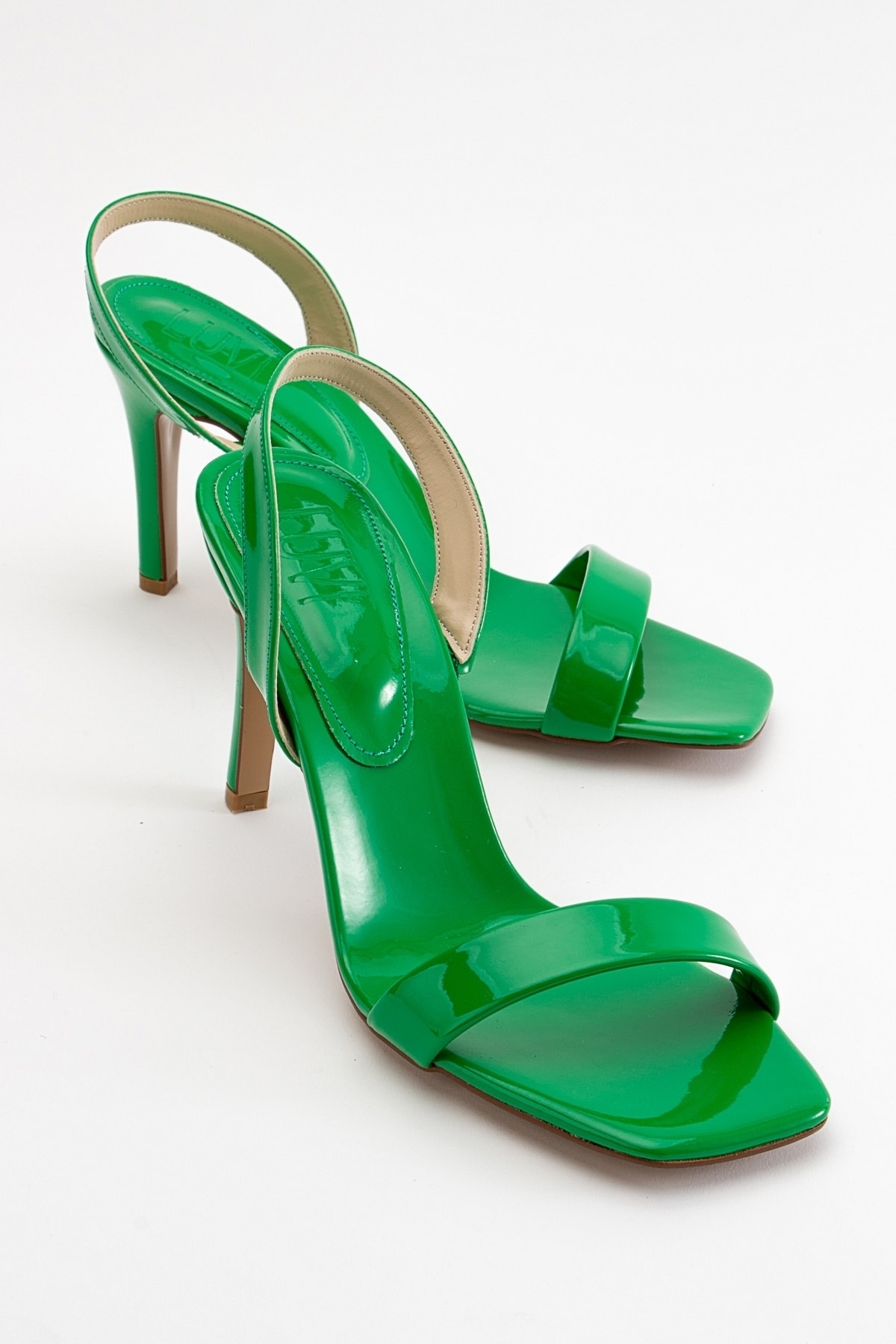 LuviShoes Sims Grüne Lackleder-schuhe Mit Absatz für Damen - 40