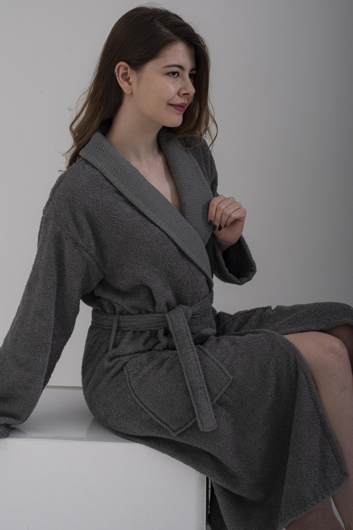 Güvenal Hera Ultrasoft Unisex Bademantel | Bademantel | Ultraweicher Bademantel | Geschenk-bademantel | Mitgift - S/M