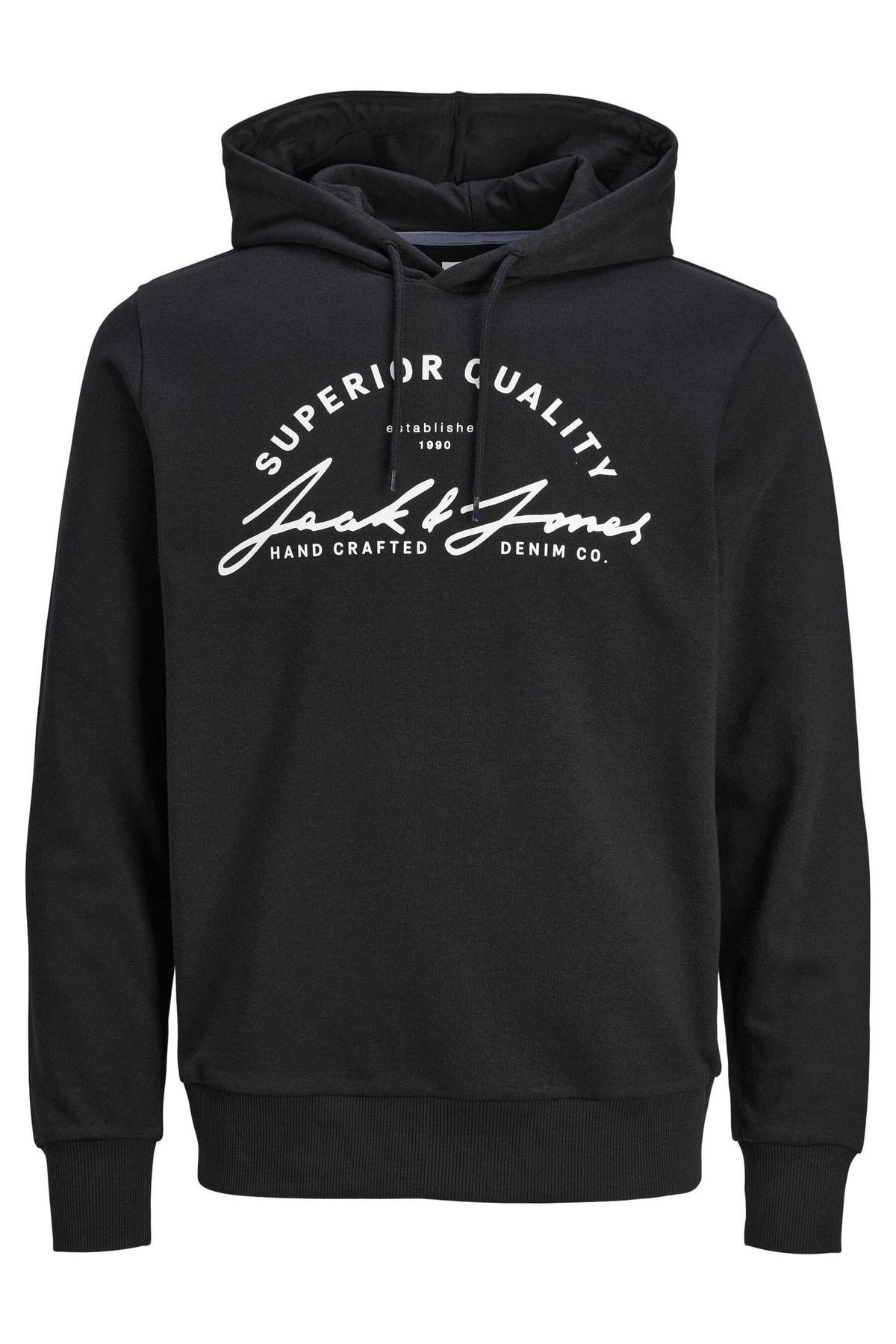 Jack & Jones Kapuzenpullover Unifarbenes Sweatshirt Jjace Sweat Hood Mit Kapuze, Tunnelzug Und Marken-print für Herren - L