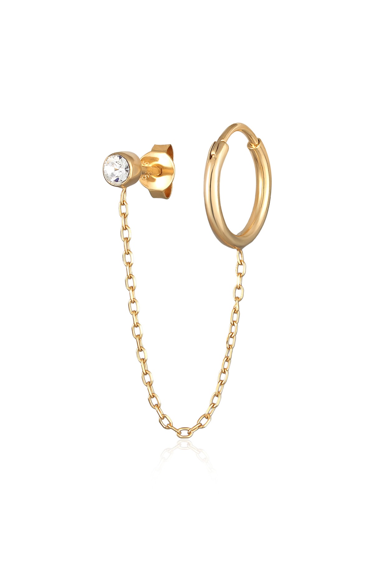 ELLI Ohrringe Doppelter Piercing 2-loch Ohrring 925 Silber für Damen - One Size