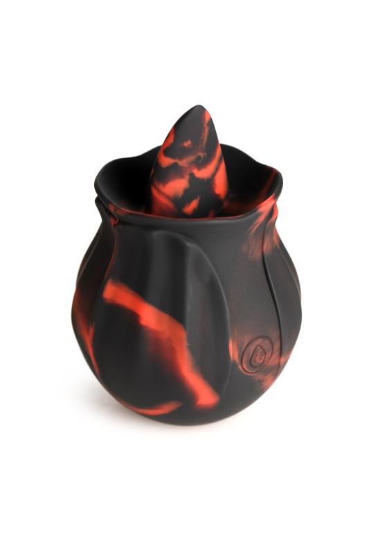 BLOOMGASM - Black Kiss Rimmende Rosen-Vibrator - Rot/Schwarz
