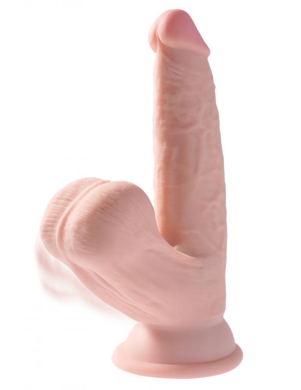 King Cock Plus Realistischer Dildo mit beweglichem Hodensack - 24 cm