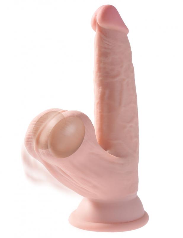 King Cock Plus Realistischer Dildo mit beweglichem Hodensack - 24 cm