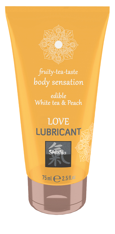 Shiatsu »White tea & Peach Love« Gleitgel mit Geschmack 75ml