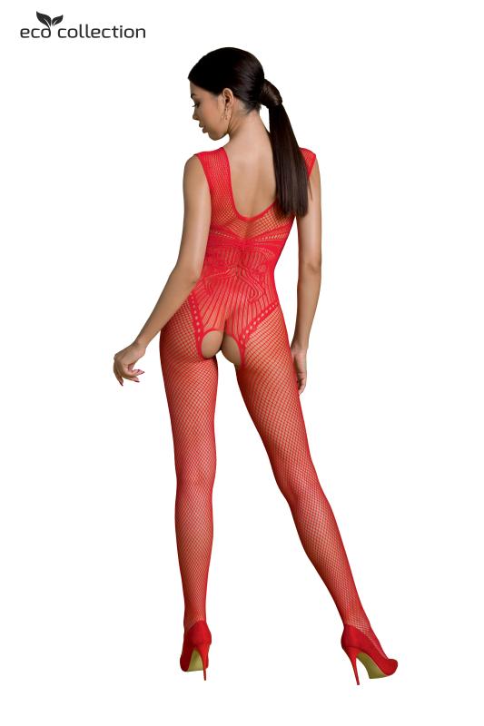 Catsuit mit offenem Schritt rot