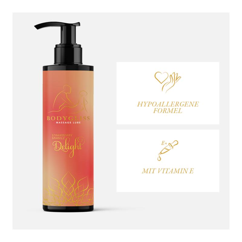 BodyGliss »Erdbeere & Champagner« 2 in 1 Massageöl und Gleitgel