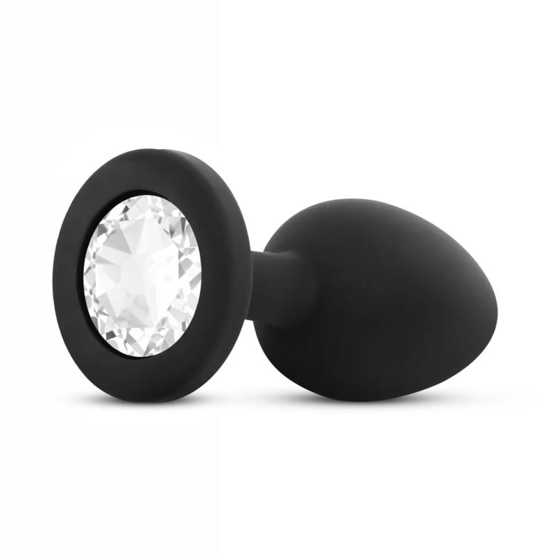 Analplug mit Kristall - Schwarz