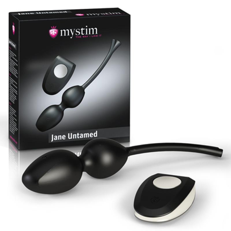 Mystim – Jane Untamed Geisha Balls Vibrator – Schwarz