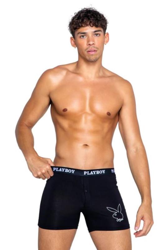 Playboy Lingerie - Herren Tuxedo Boxer - Schwarz