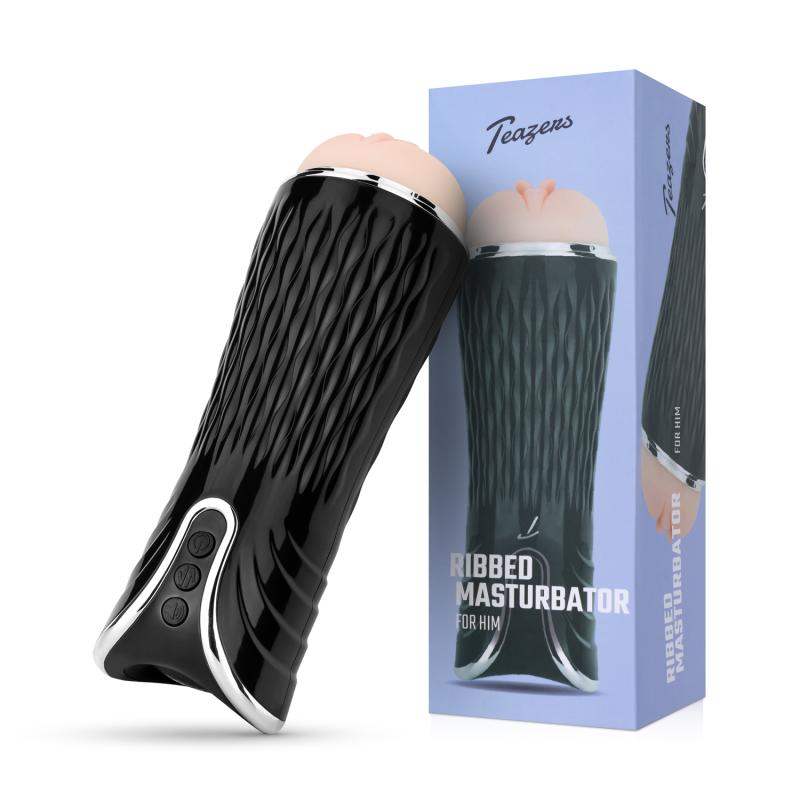 Teazers »Ribbed« Masturbator mit Vibration