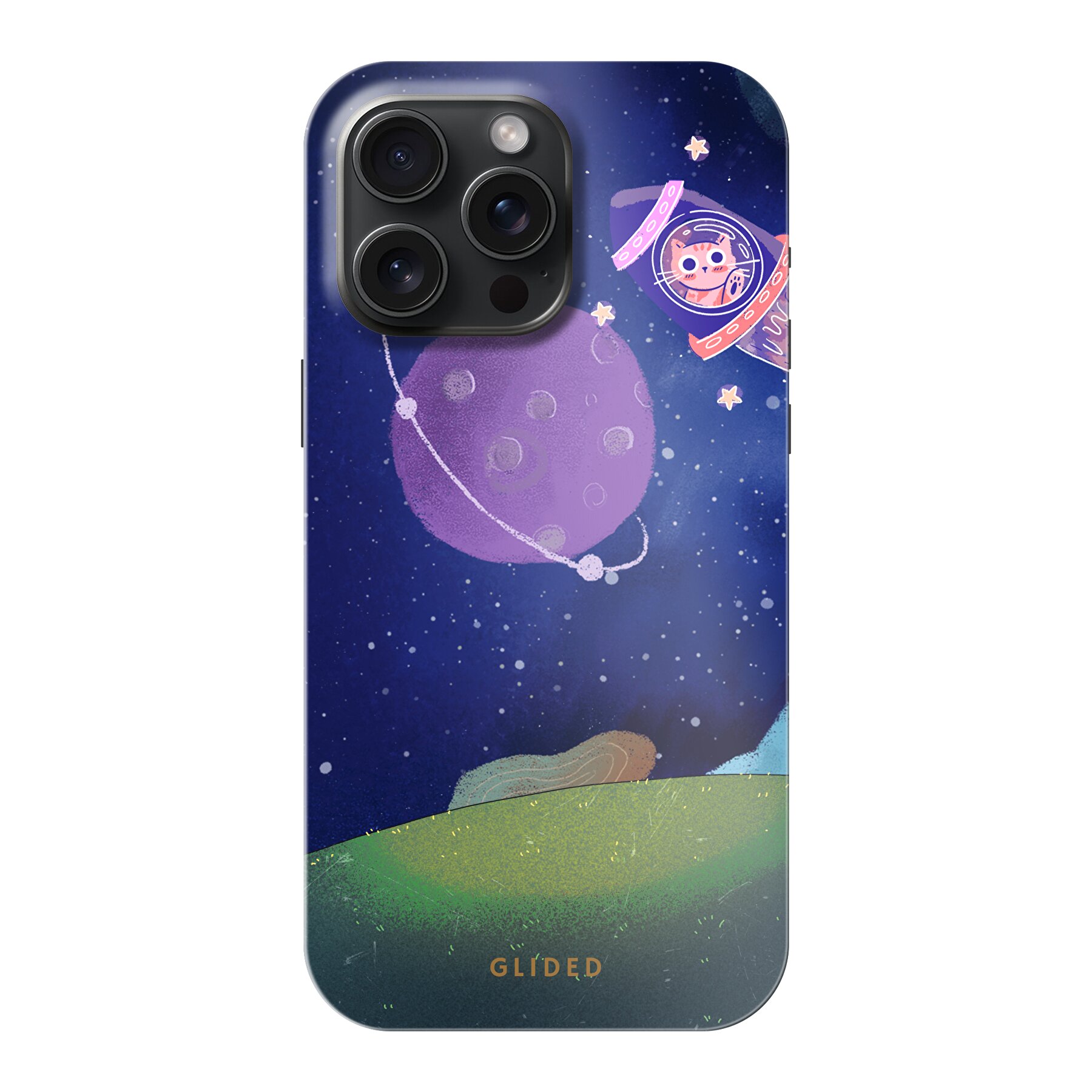 Galaxy Cat - iPhone 15 Pro Max Handyhülle - Biologisch Abbaubar