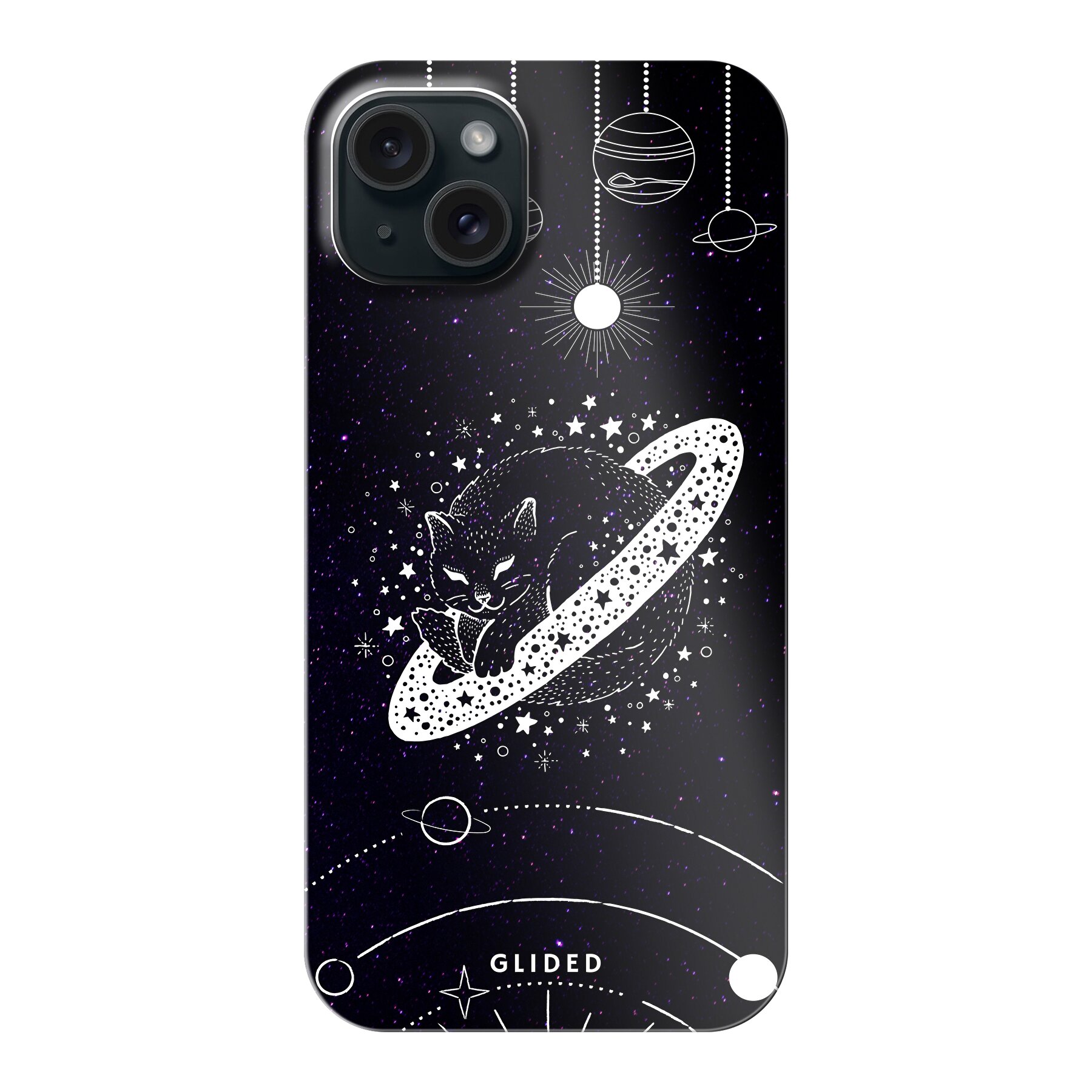 Astro Whiskers - iPhone 15 Plus Handyhülle - Crossbody case mit Band