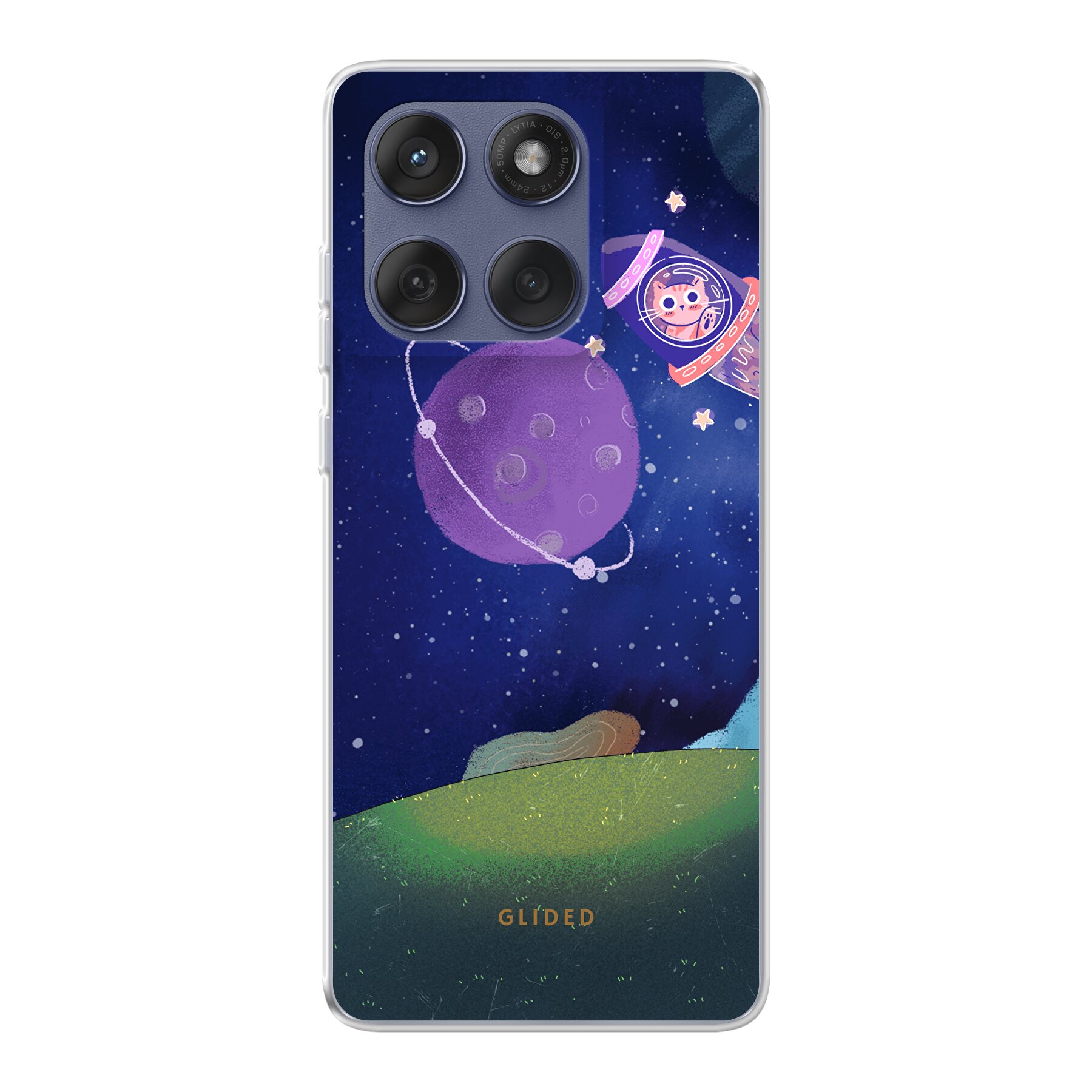 Galaxy Cat - Motorola Edge 60s Handyhülle - Soft case