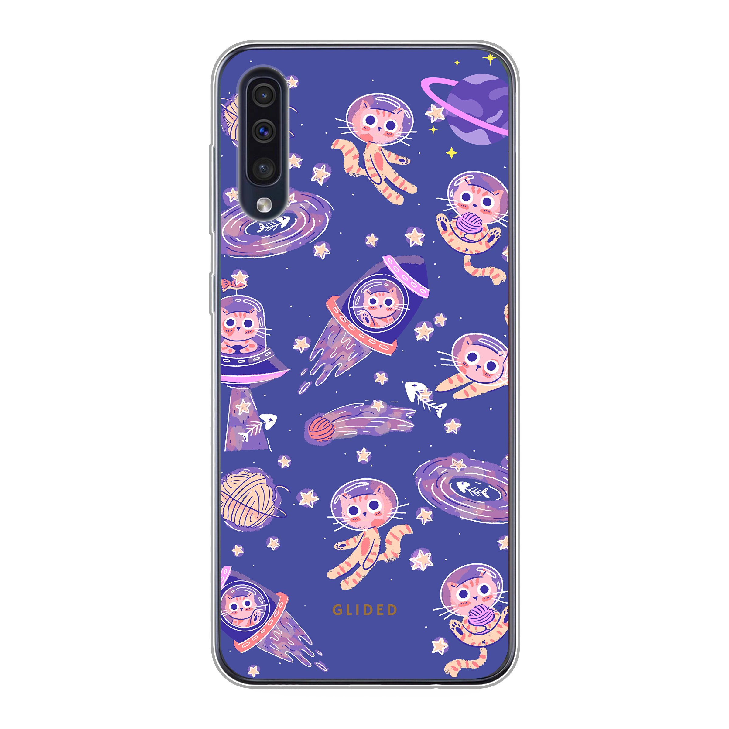 Space Cat - Samsung Galaxy A50 Handyhülle - Soft case