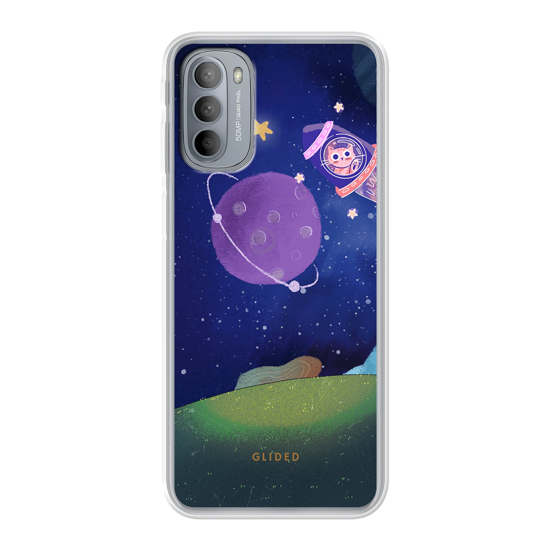 Galaxy Cat - Motorola Moto G31 Handyhülle - Soft case