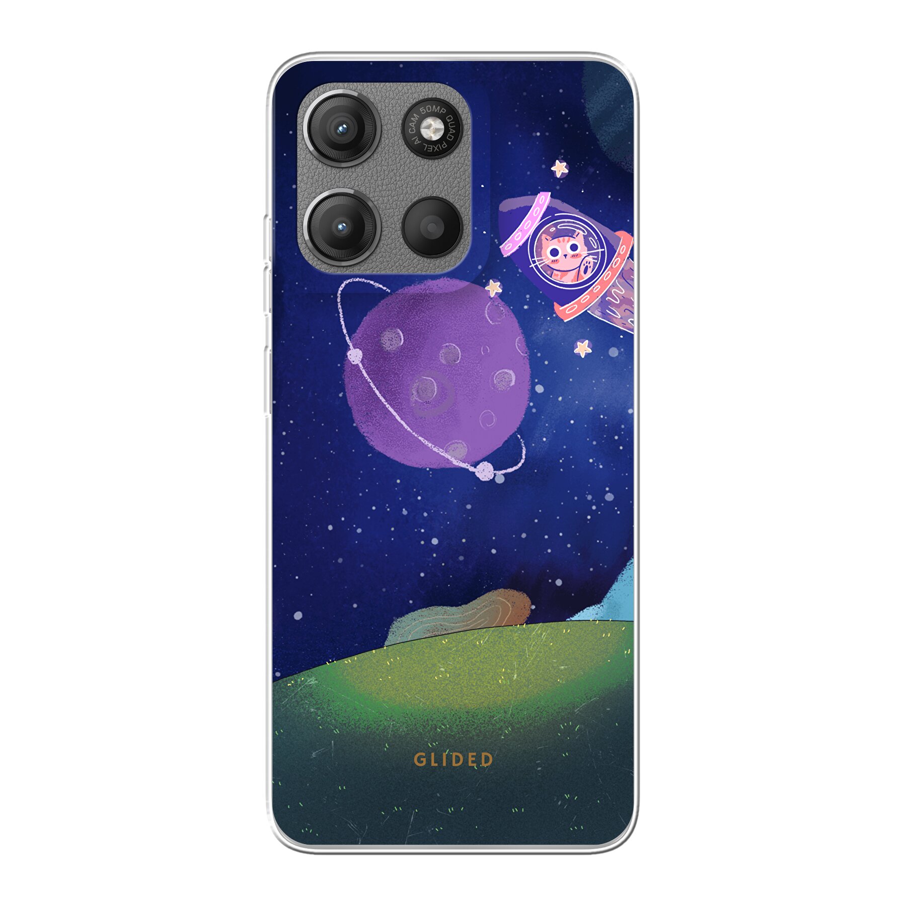 Galaxy Cat - Motorola Moto G15 Handyhülle - Soft case
