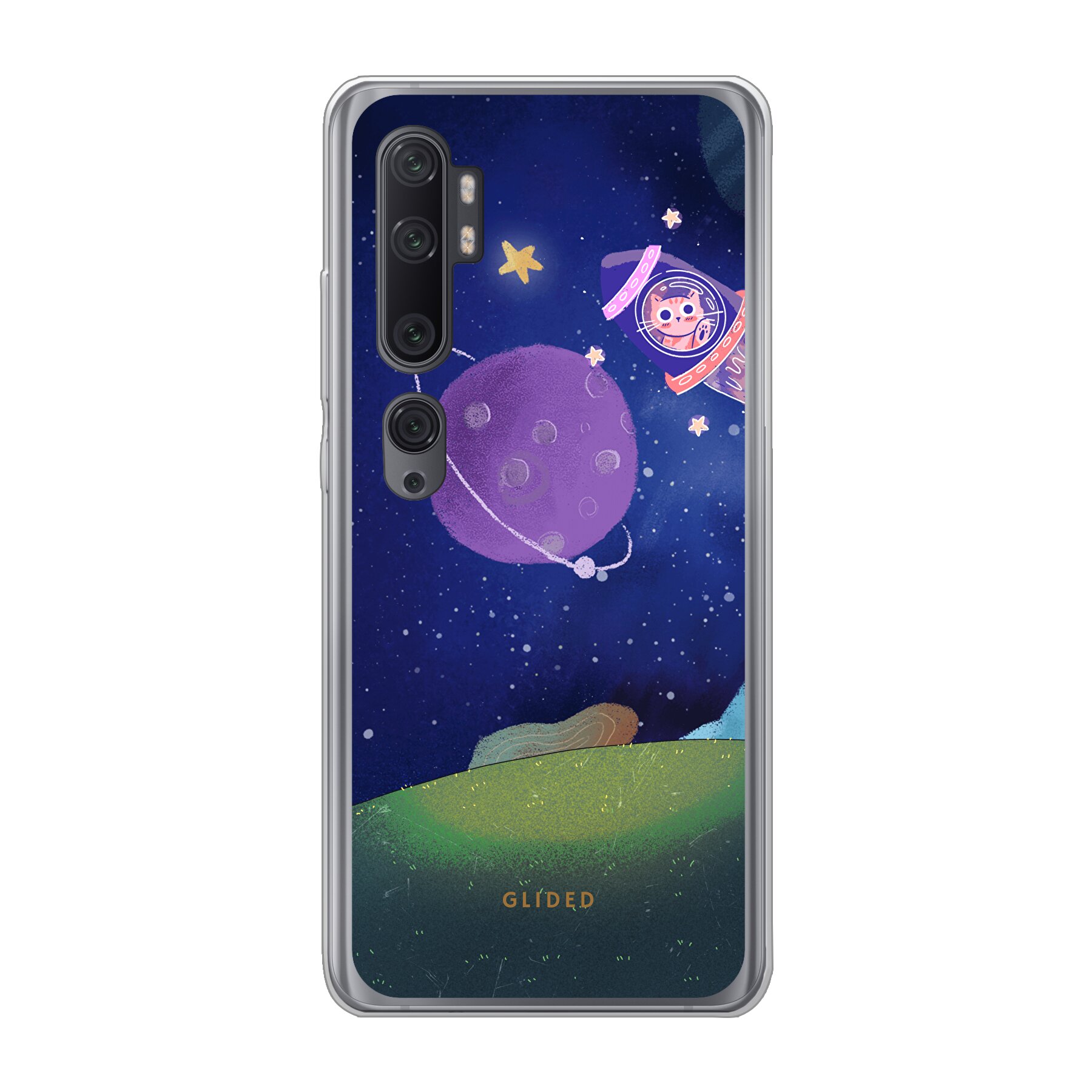 Galaxy Cat - Xiaomi Mi Note 10 Handyhülle - Soft case