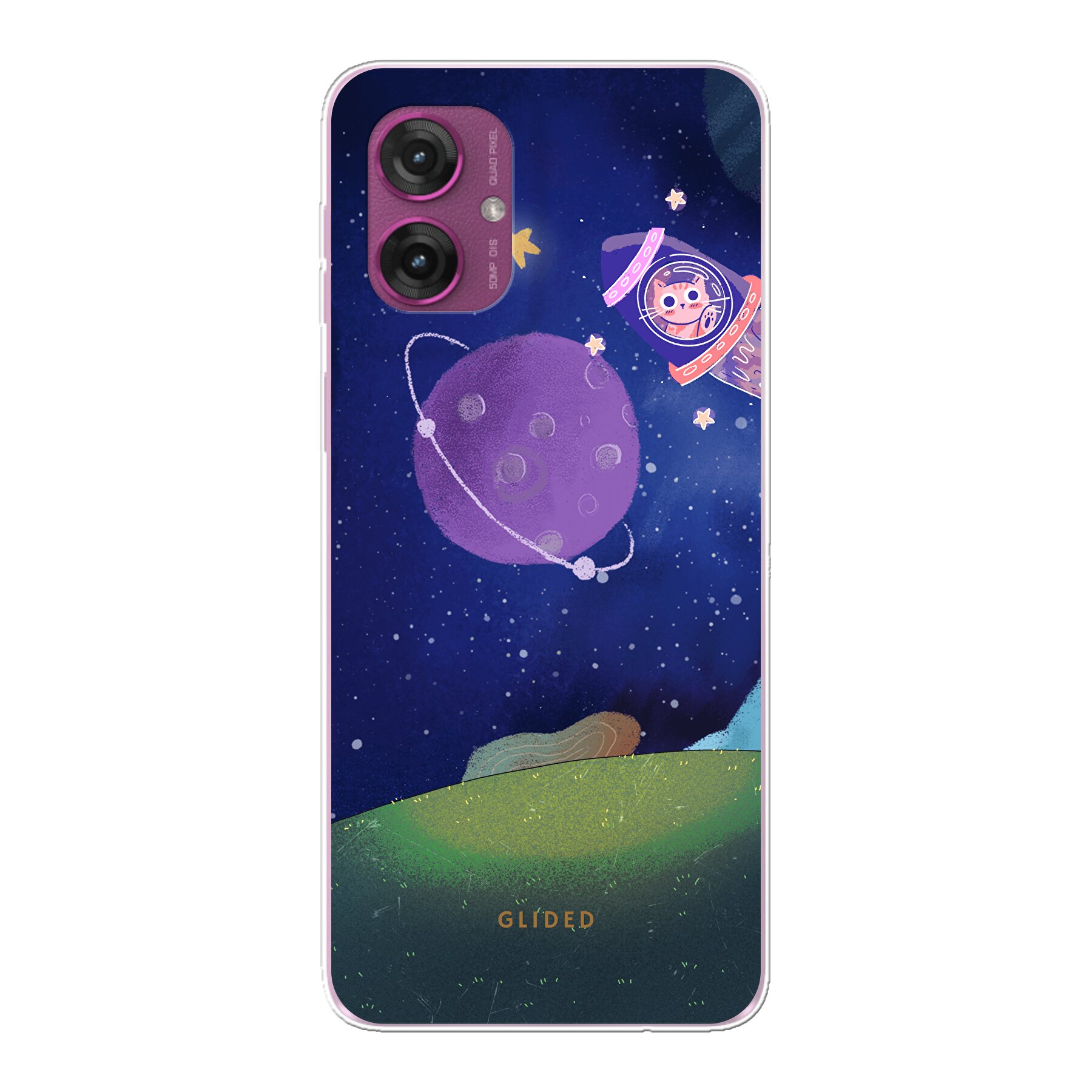 Galaxy Cat - Motorola Moto G55 Handyhülle - Soft case