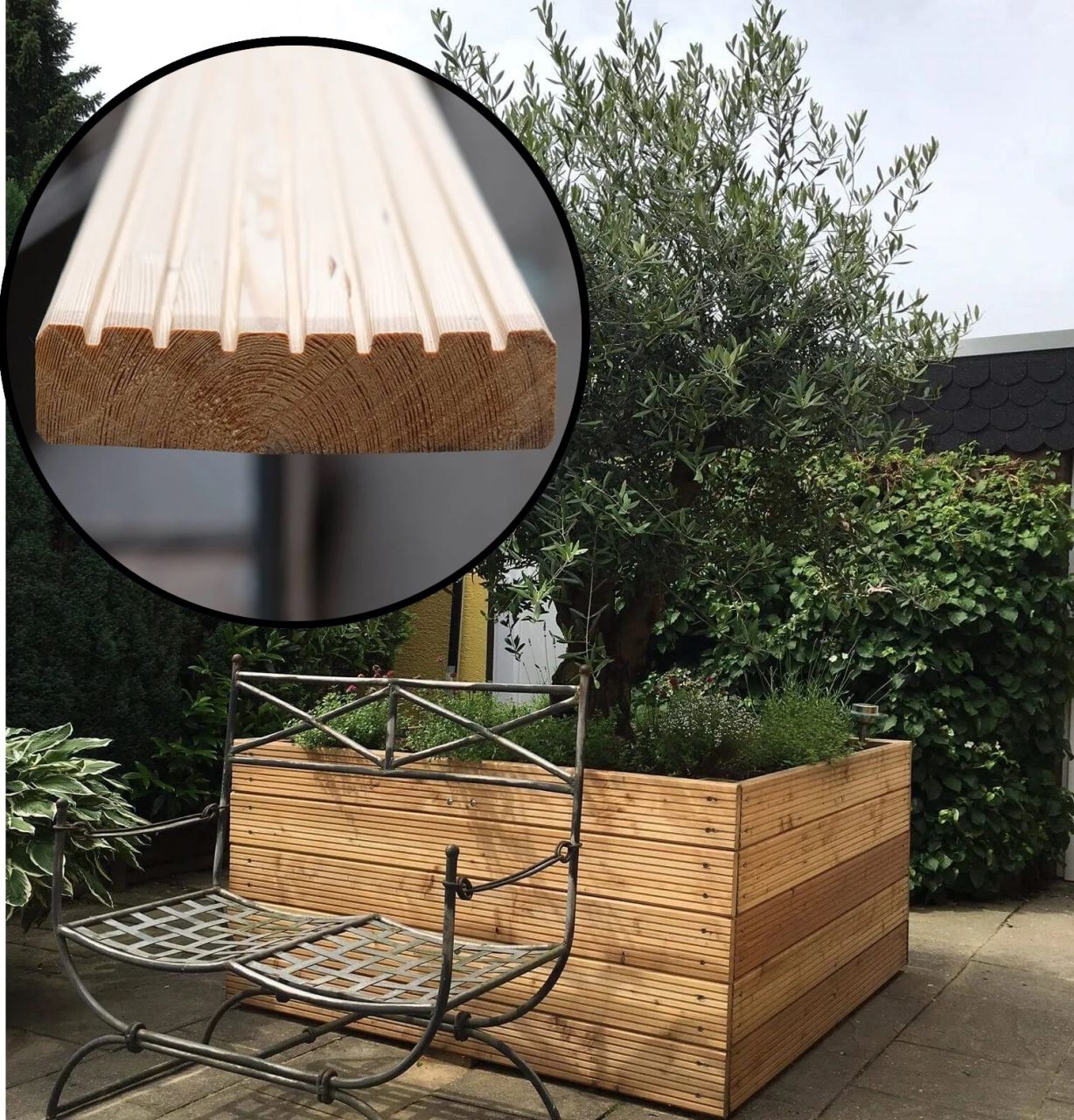 Individuelles Hochbeet aus Lärchenholz '150 x 60 x 90 cm SET,incl.Schrauben u.Folie'