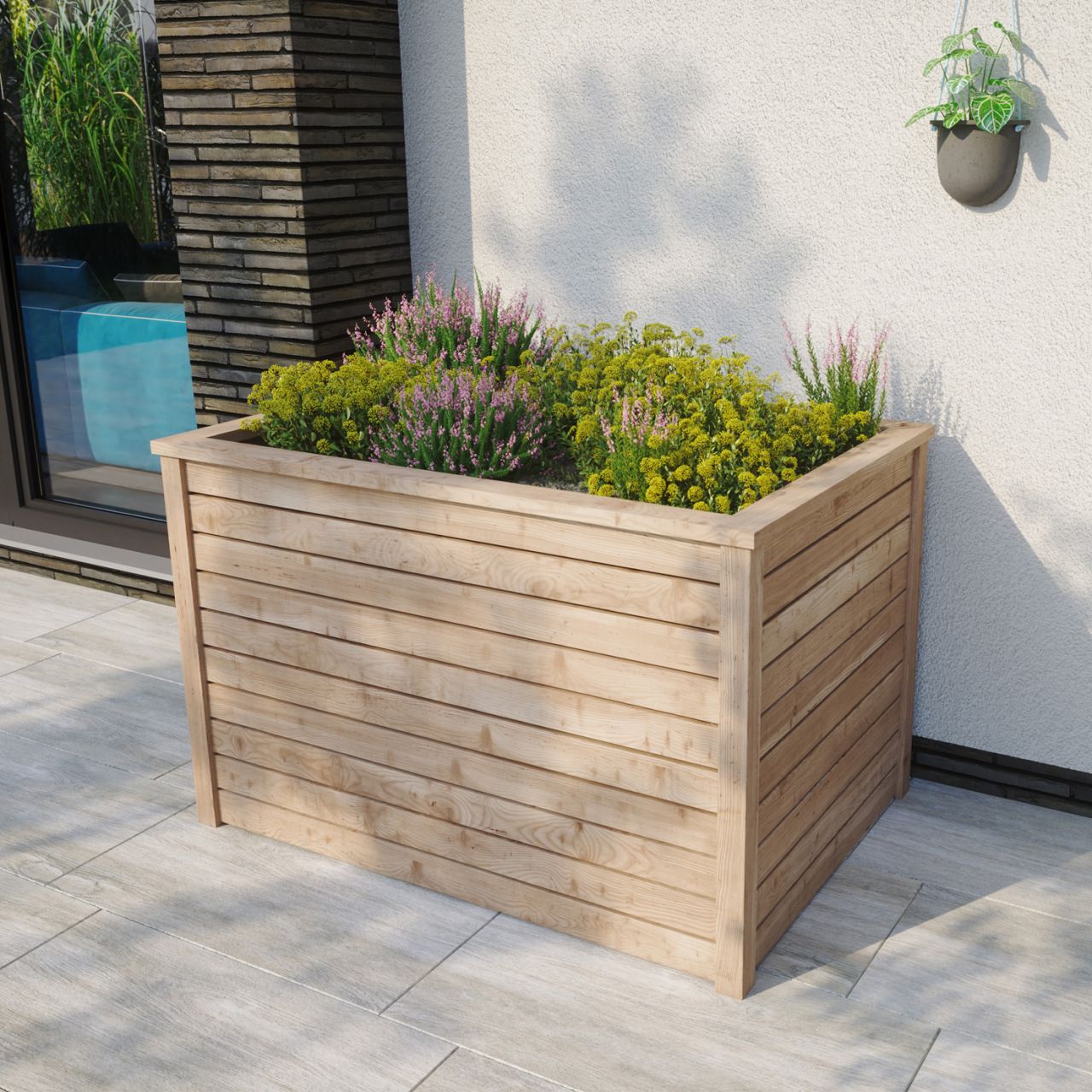 Hochbeet - Veijle, 125 x 80 x 85 cm Lärche unbehandelt ''