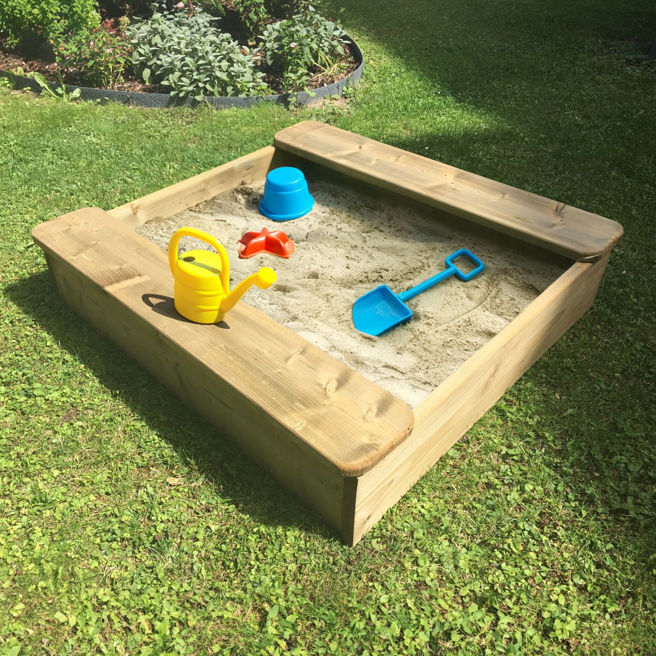 Sandkasten Olli, Fichte, kesseldruckimprägniert '120 x 150 x 26,5 cm'