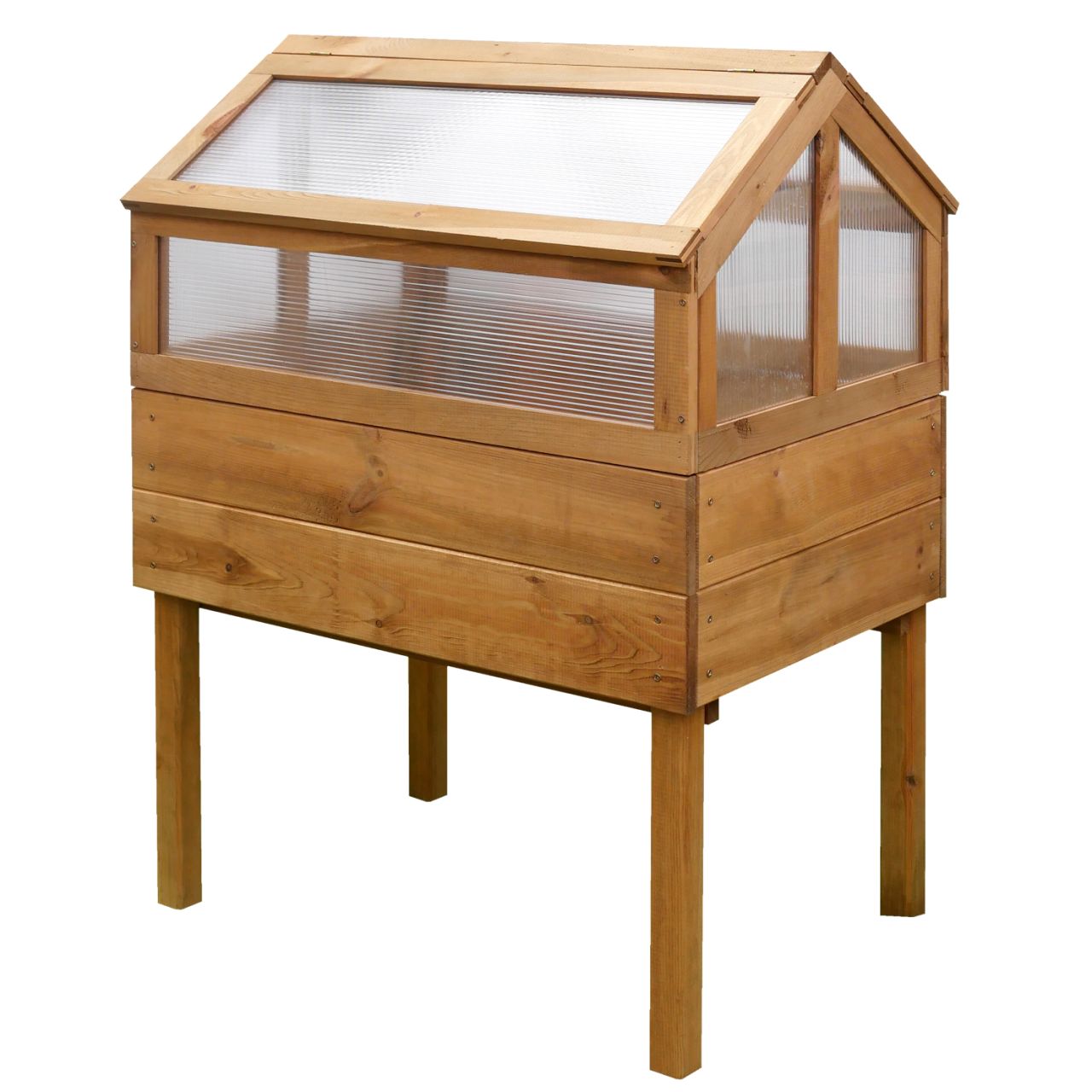 Früh- Hochbeet Rosemary 75x50x60/100 cm, Fichte braun imprägniert ''