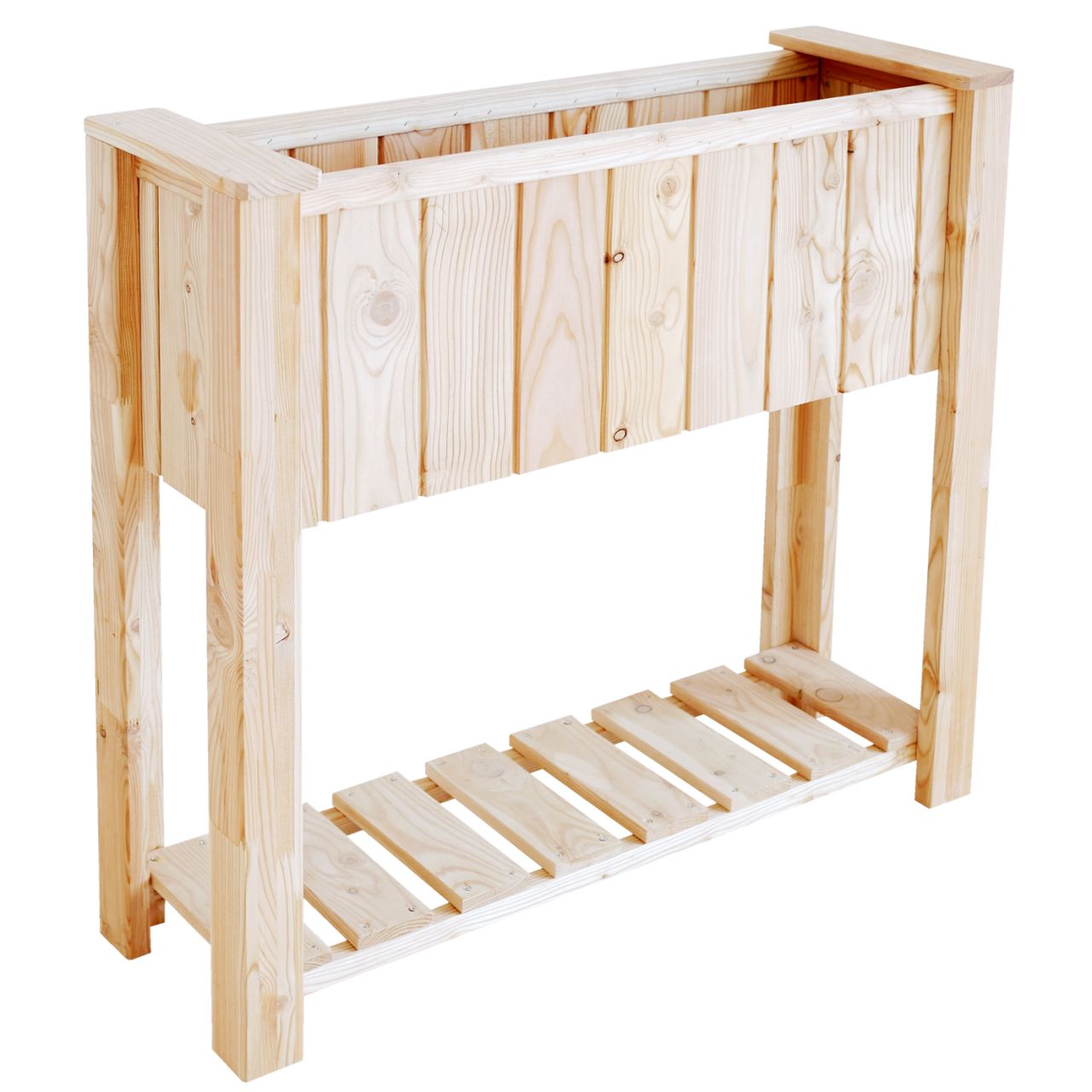 Balkon Pflanzkasten Sonja 94 x 31 x 91 cm, Lärche natur ''