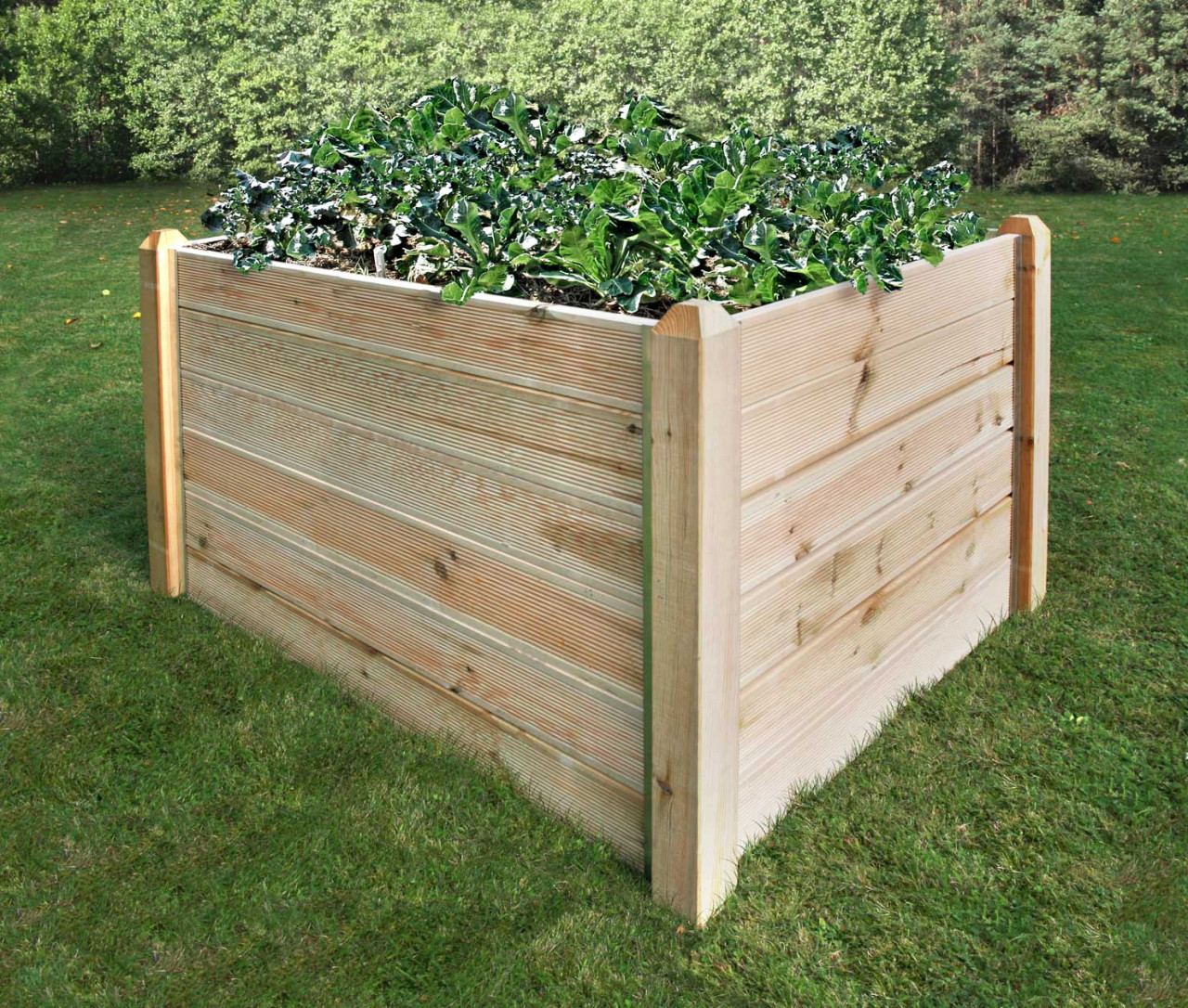 Hochbeet Veronica, Kiefer 3 cm stark, mit Aluprofilen '258 x 120 x 90 cm - SET'