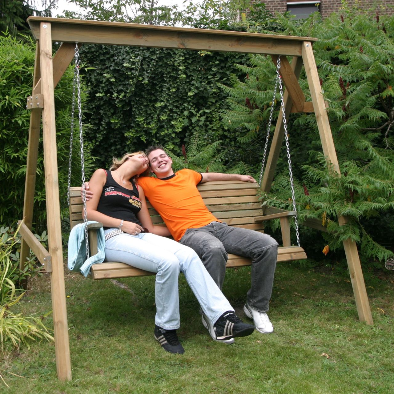 Hollywoodschaukel Trio, 210 x 220 x 190 cm, Kiefer kd Imprägniert ''