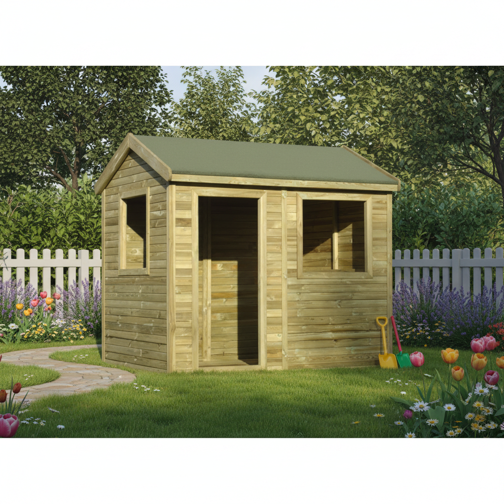 Kinderpielhaus Tom 130 x 160 x 160 cm, Kiefer kd imprägniet ''