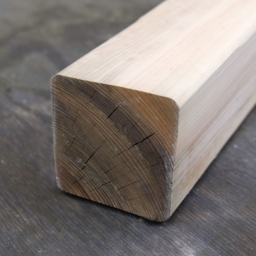 Kantholz Kreuzholz, Fichte, gehobelt, gefast, 7 x 7 cm, kesseldruckimprägniert '210 cm'