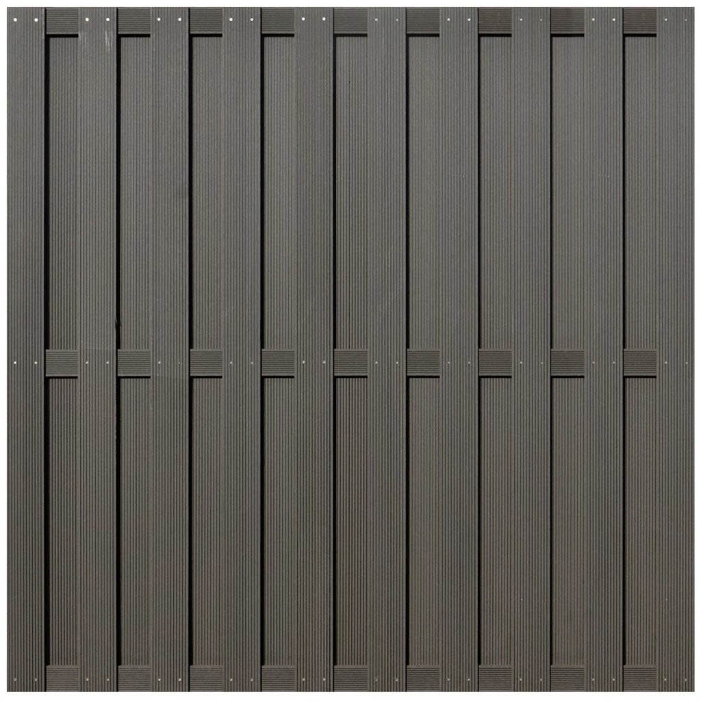 BPC-Zaun in Anthrazit, Sichtblende, 180 x 180 cm 'Zubehör: Metallfuss'